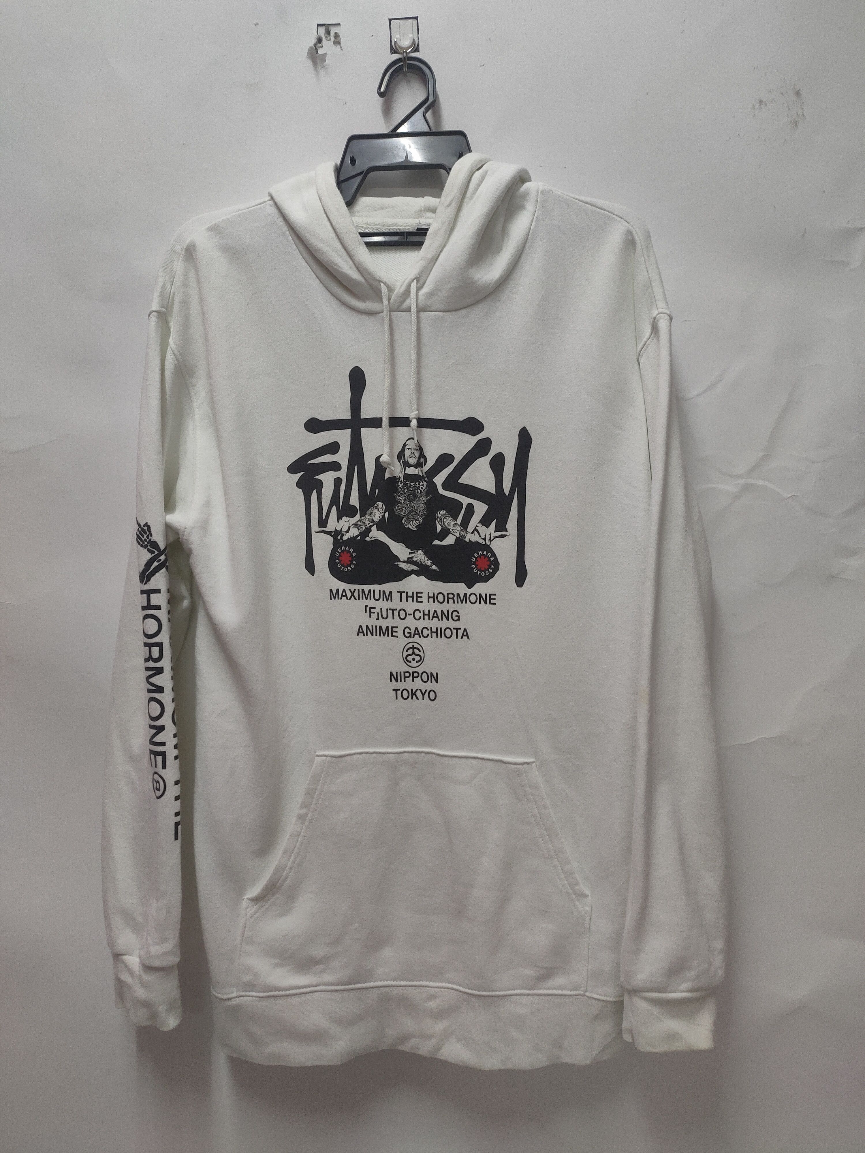 image of Band Tees x Vintage Maximum The Hormone Metal Hardcore Japanese Band Stussy Font in White (Size Lar
