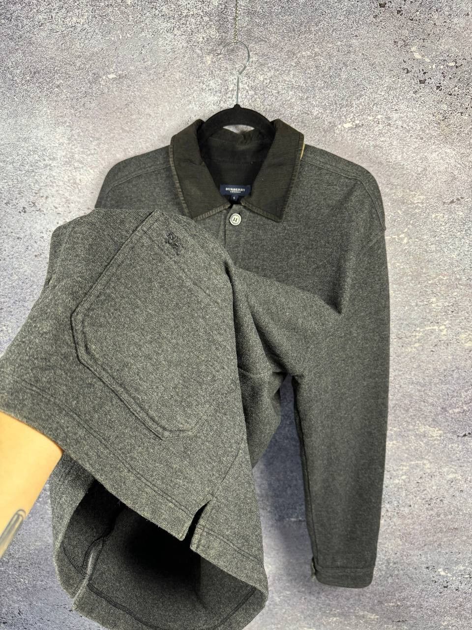Burberry × Vintage BURBERRY Jacket Men's Lambswool Flannel Unlined Overshirt Size US L / EU 52-54 / 3 - 6 Thumbnail