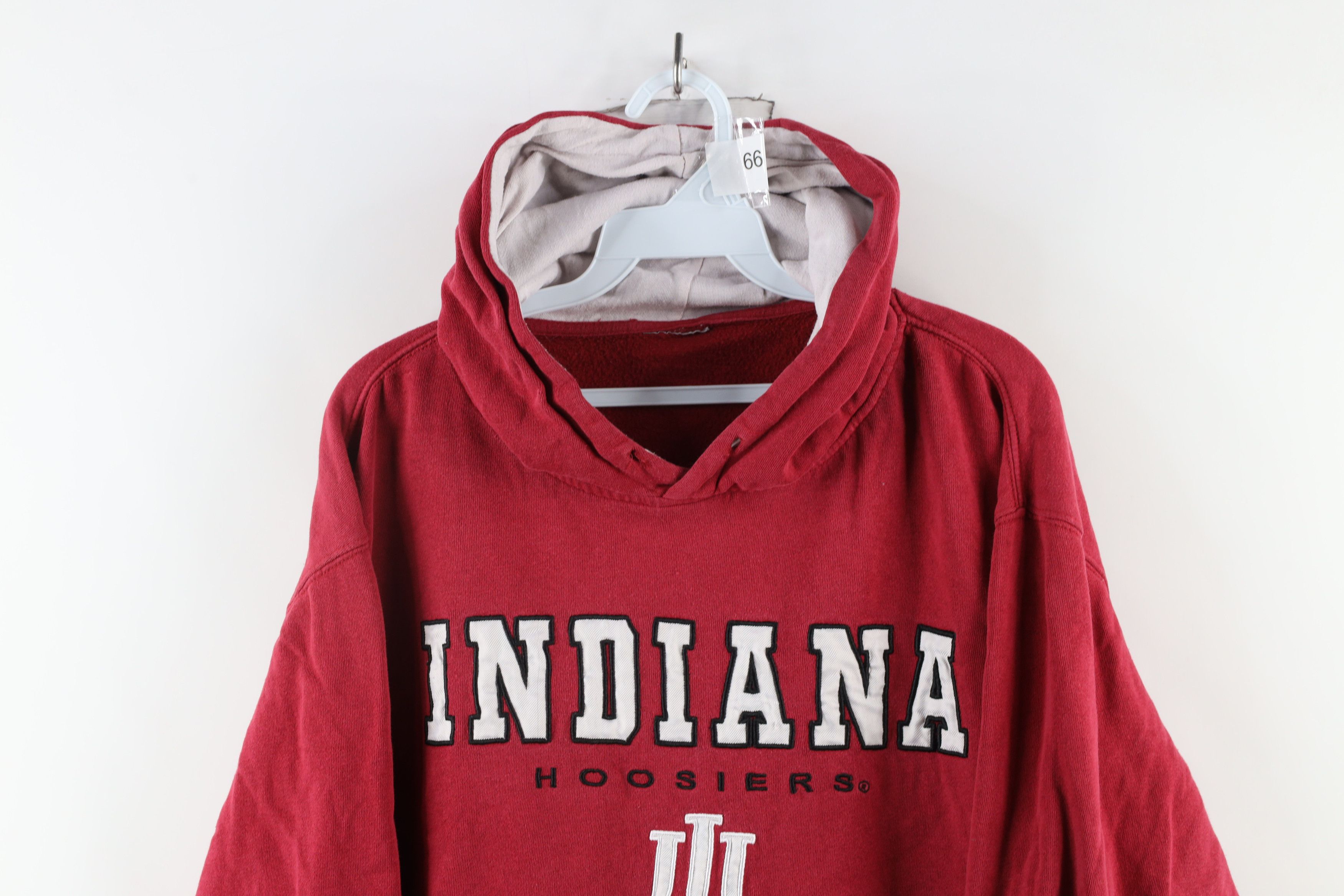 Vintage Vintage 90s Spell Out Indiana University Hoodie Sweatshirt Size US L / EU 52-54 / 3 - 2 Thumbnail