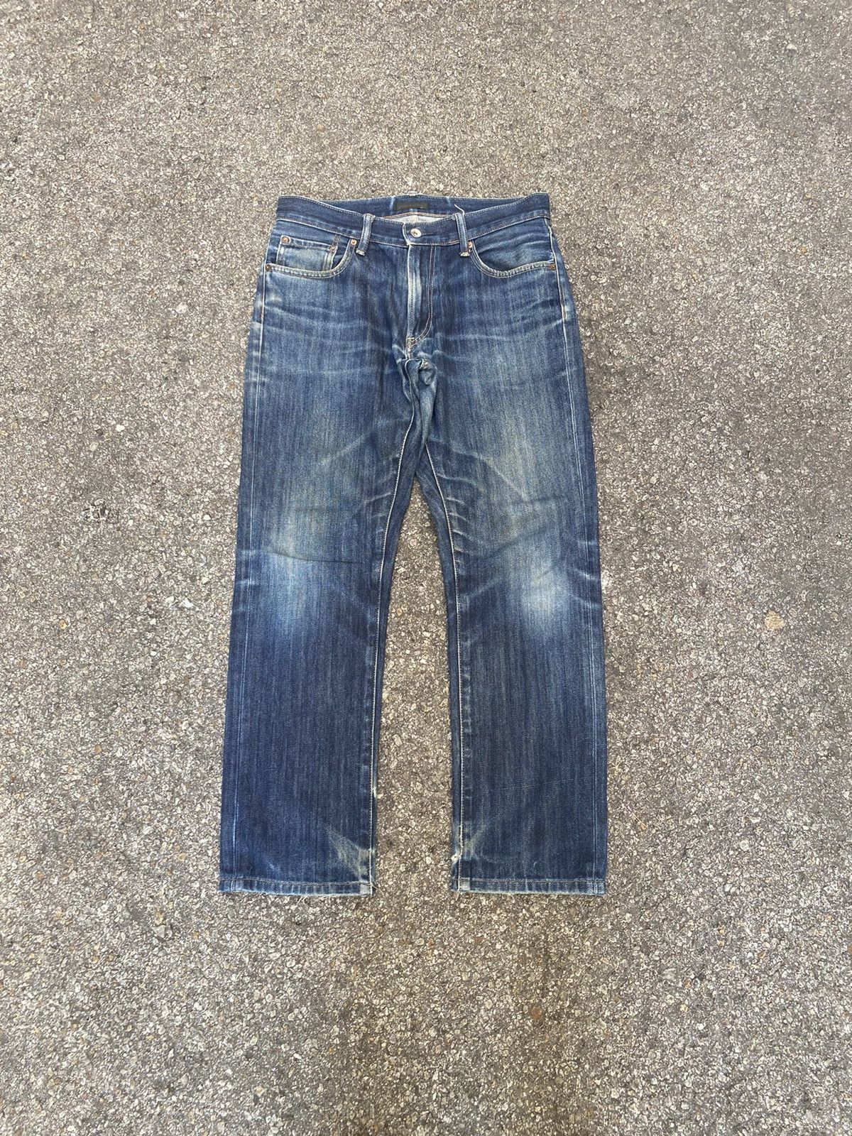 Japanese Brand × Vintage Japanese Denim Distressed Faded Jeans Pants Size US 31 - 1 Thumbnail