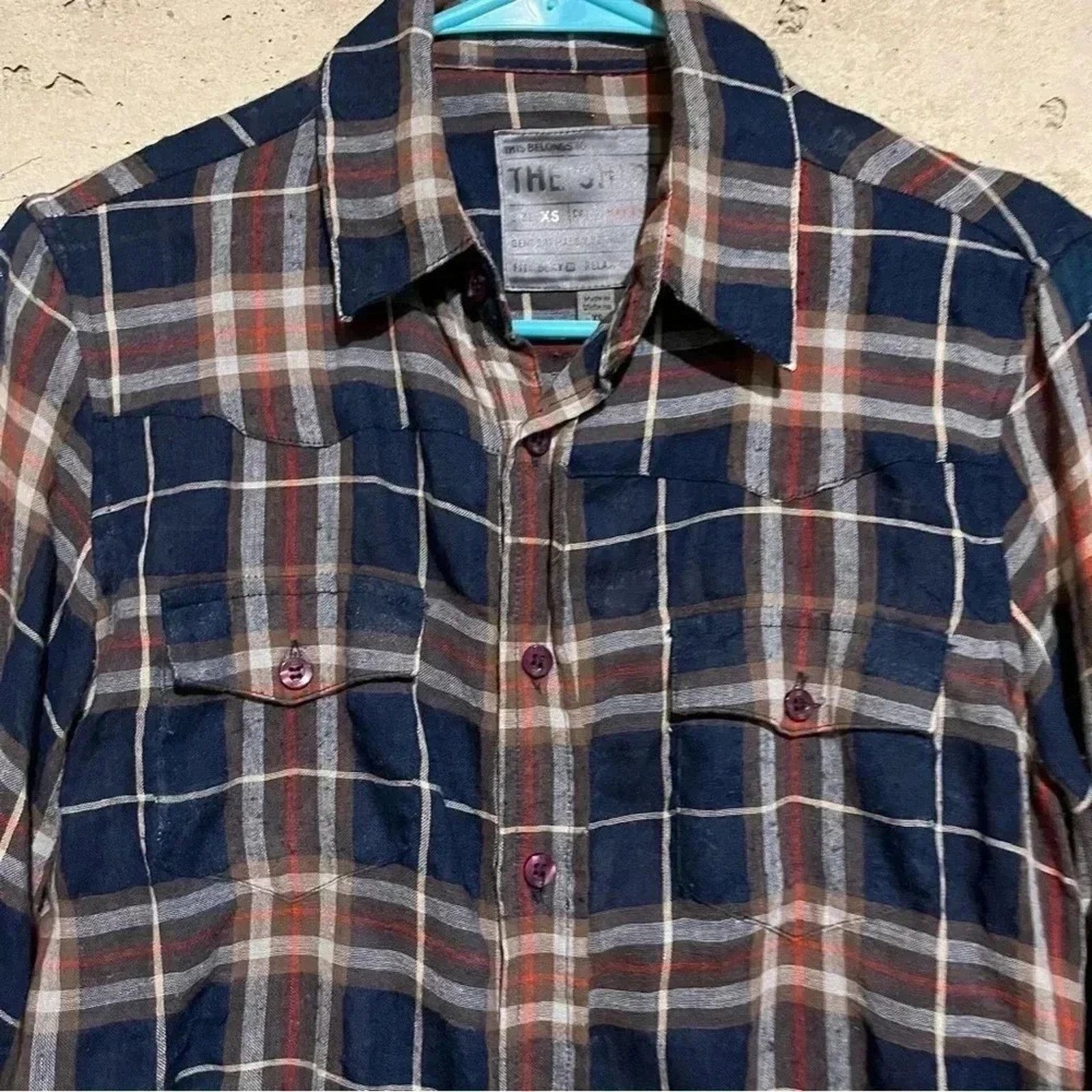 Other Joe’s Jeans ‘The Shirt’ Navy Plaid Lightweight Unisex Sz XS Size XS / US 0-2 / IT 36-38 - 10 Thumbnail