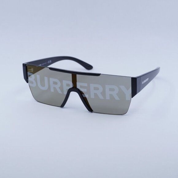 Burberry Burberry BE4291 3001/G Sunglasses Black Shield Frame Size ONE SIZE - 2 Thumbnail