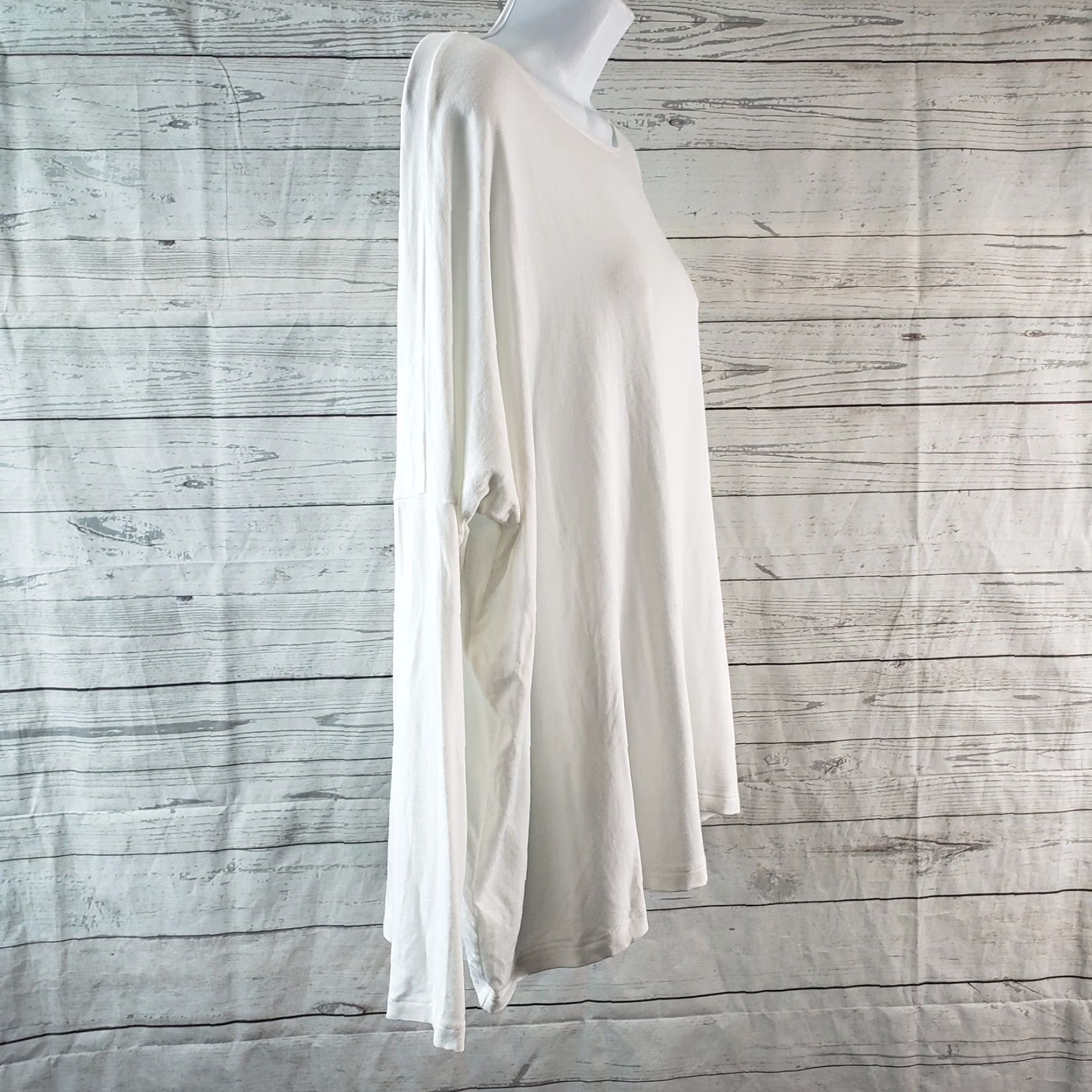Vintage VINTAGE Hatch Womens The Longsleeve Tee Sz 1 Solid White Rayon Blend Oversized Size S / US 4 / IT 40 - 3 Thumbnail