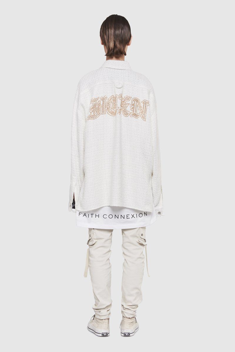 Faith Connexion Faith Connexion Oversized Tweed Shirt Jacket (Brand New) Size ONE SIZE - 1 Thumbnail