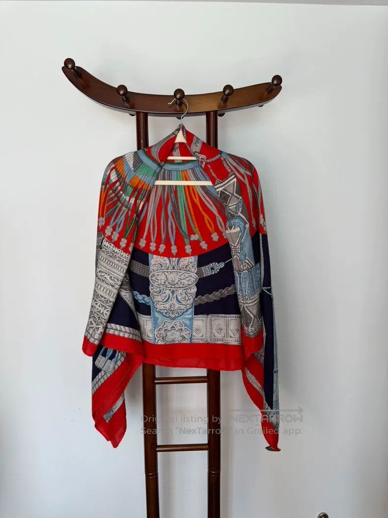 Hermes Hermes size 140*140cm Pashmina Shawl, Size 140*140, Cashmer Size ONE SIZE - 2 Thumbnail