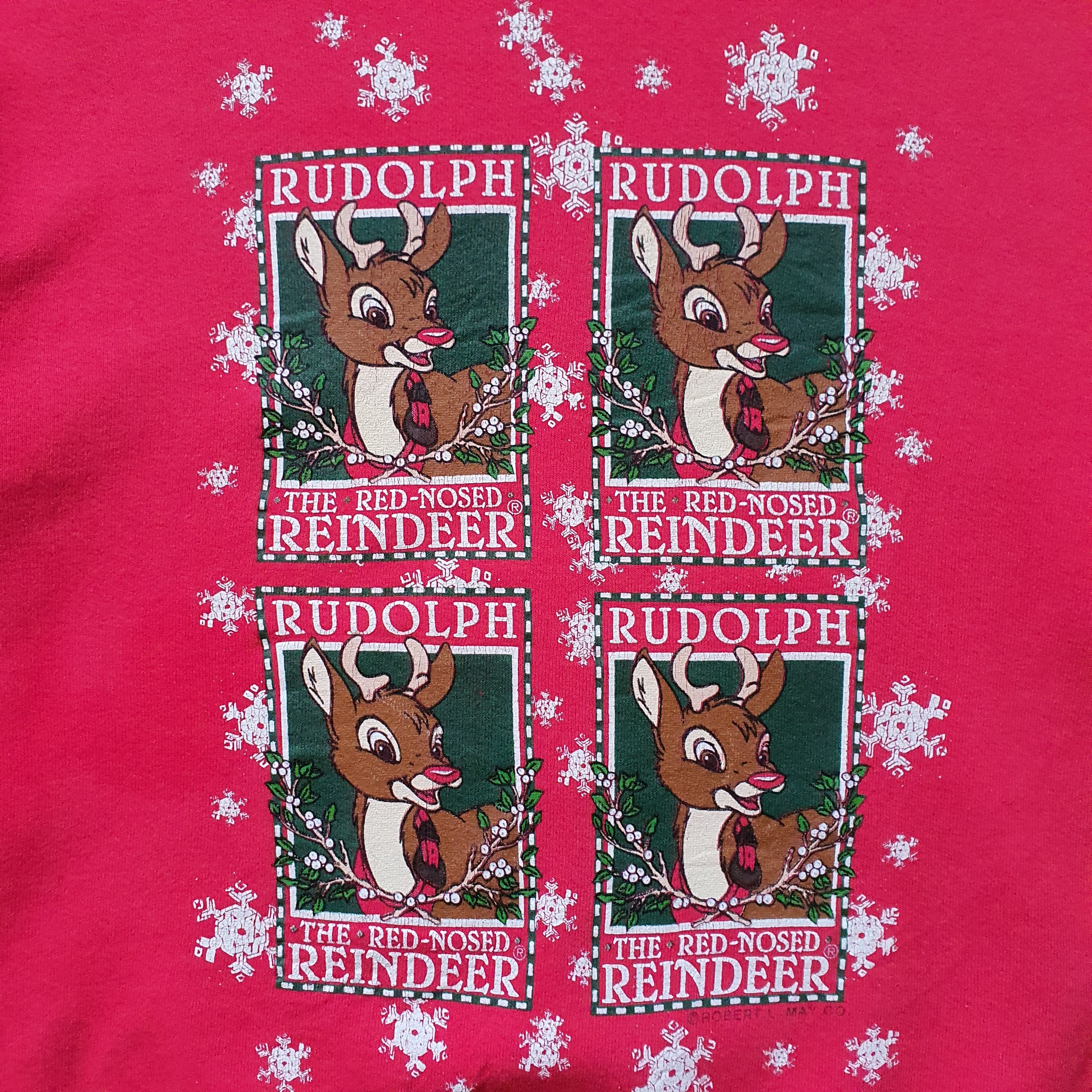 Vintage Rudolph The Red-Nosed Reindeer Christmas 90s sweatshirt L Size US L / EU 52-54 / 3 - 6 Thumbnail