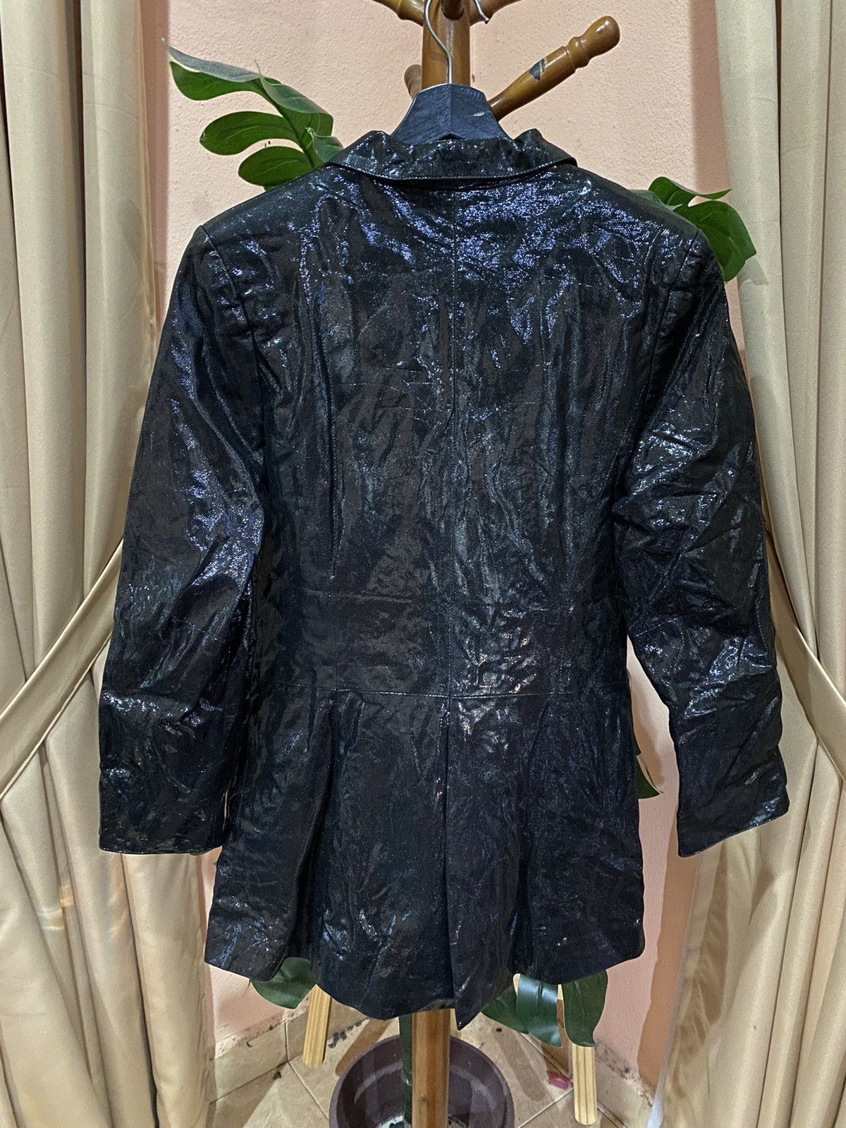 Japanese Brand Rare Megumi Nō Black Sequin Blazer – Vintage French Lambskin Size M / US 6-8 / IT 42-44 - 5 Thumbnail