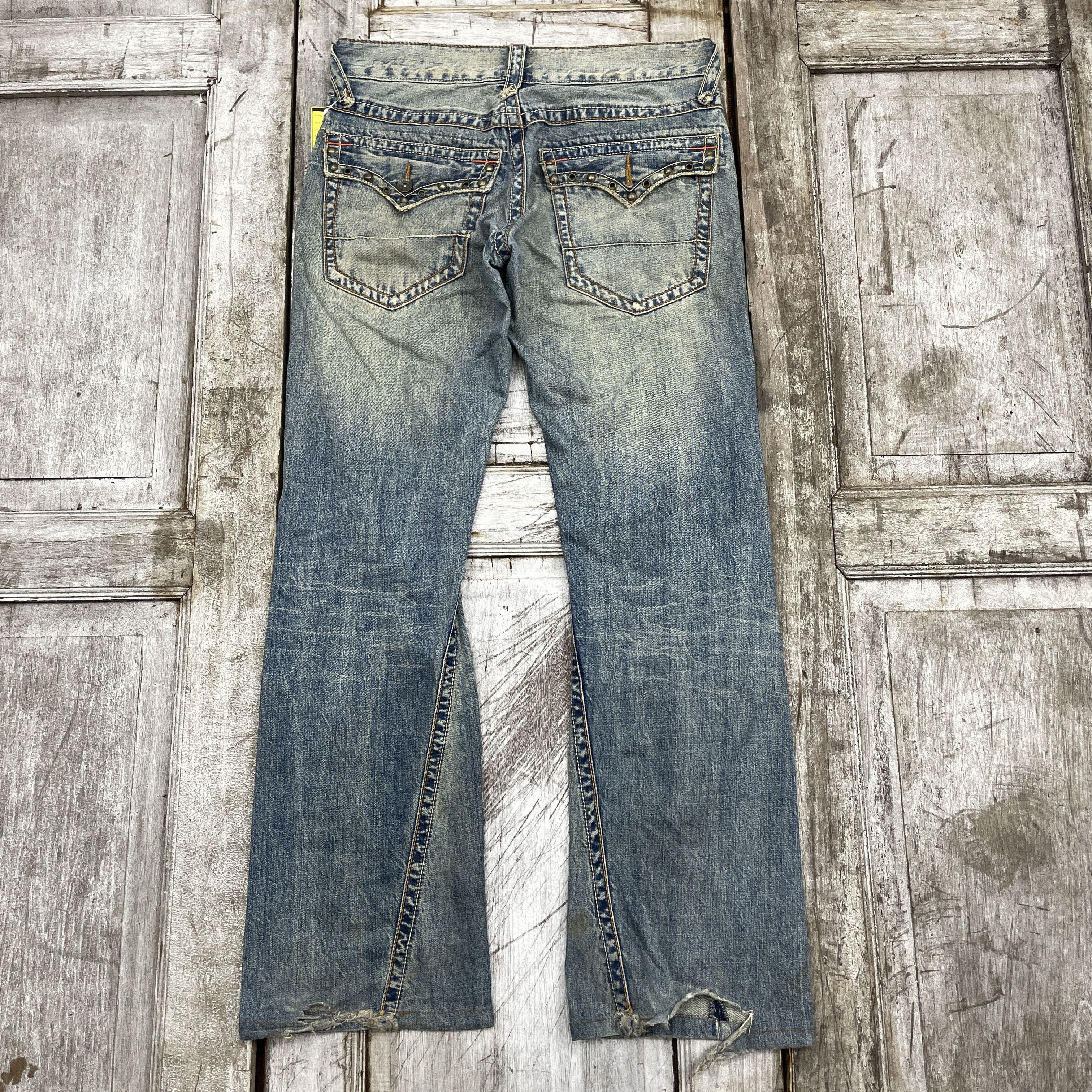Japanese Brand Japanese SemanticDesign Distressed BootCut Jeans-wc301 Jeans Size US 33 - 2 Thumbnail