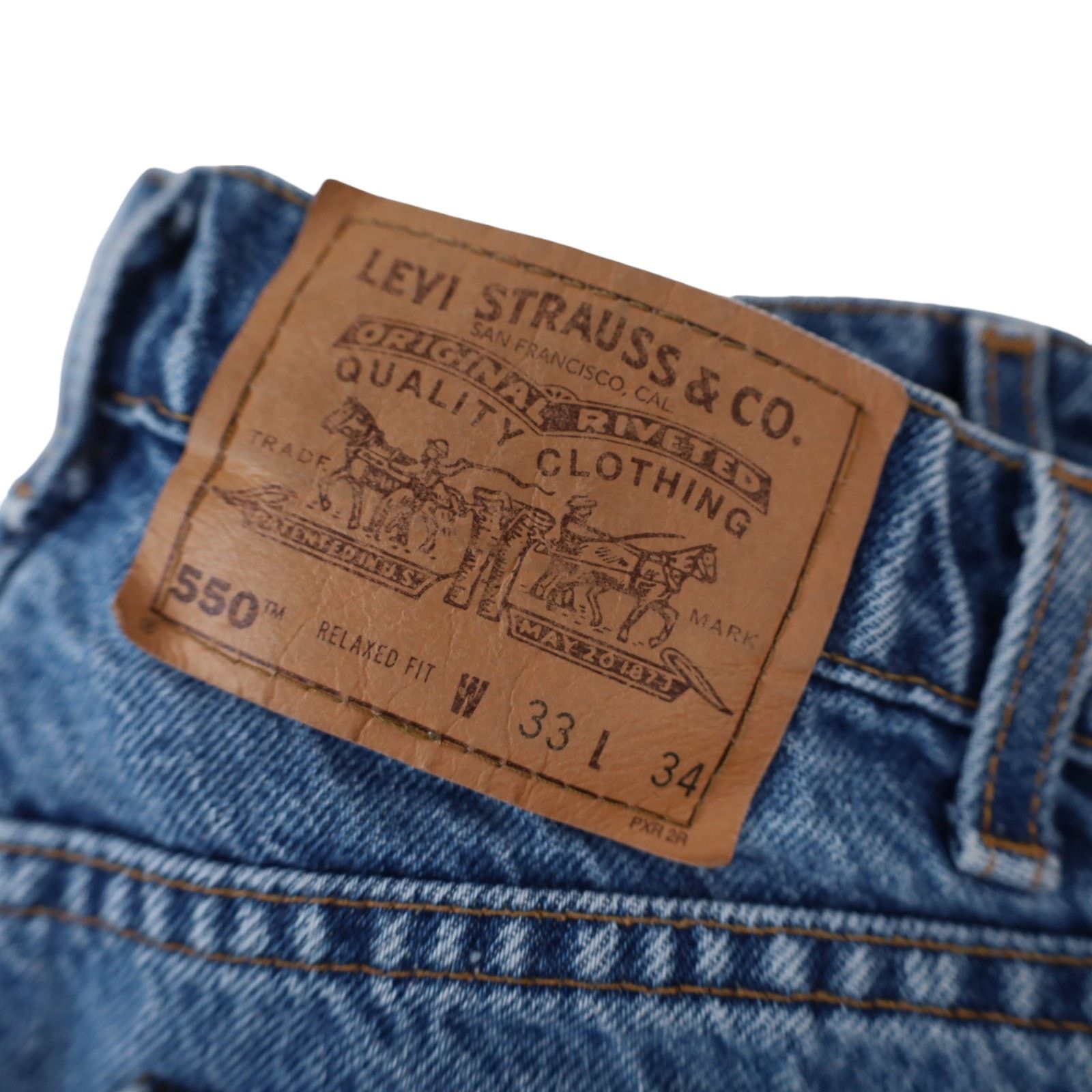 Levi's × Vintage Vintage Levis 550 Orange Tab Denim Jeans Size US 33 - 11 Thumbnail