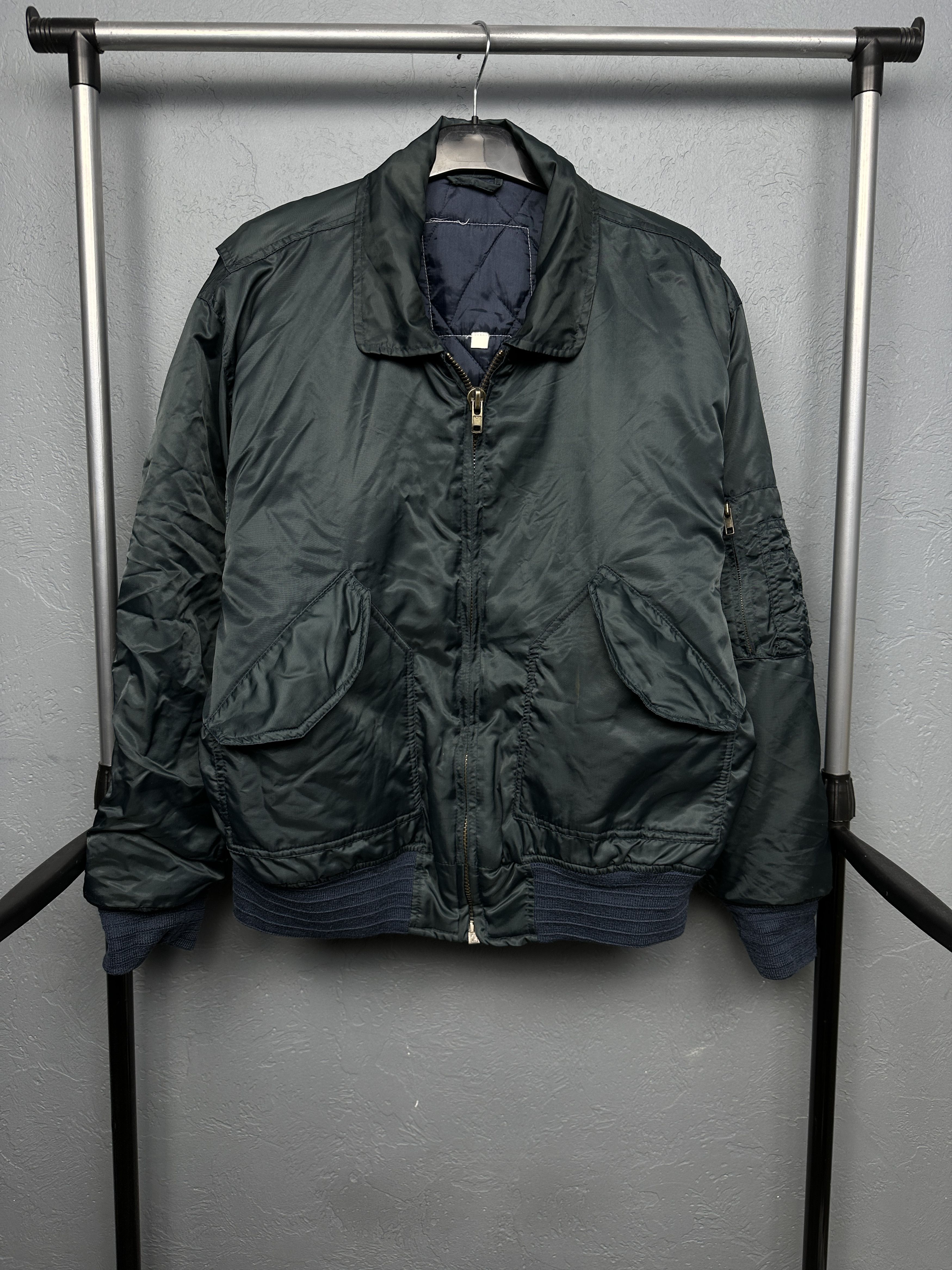 Vintage 90s Vintage MA1 Pilot Nylon Bomber Air Force Jacket Size US L / EU 52-54 / 3 - 1 Thumbnail