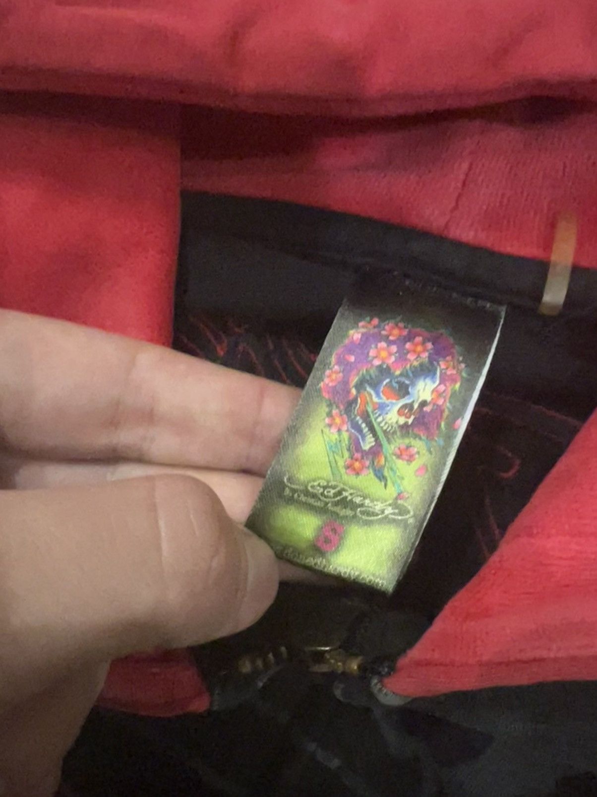 Christian Audigier × Ed Hardy × Vintage Vintage Y2k Ed Hardy Skull ☠️ All Over Print Zip Hoodie 00’s Size S / US 4 / IT 40 - 13 Thumbnail