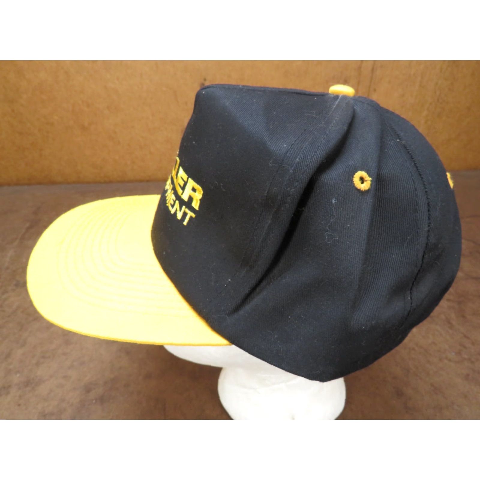 Equipment VTG Miller Equipment black yellow snapback hat cap trucker Cap Adults Adjustable Nylon Advertising Look Trucker Mens Womens Boys Girls Size ONE SIZE - 2 Thumbnail