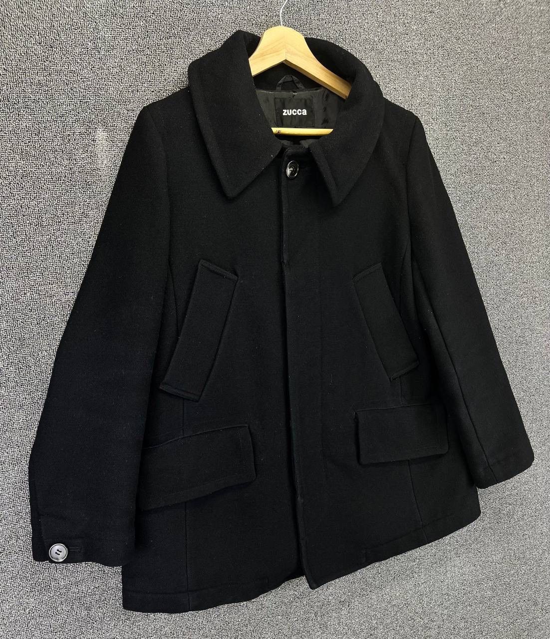 Issey Miyake Vintage Issey Miyake Zucca Trashed Black Wool Jacket Size L / US 10 / IT 46 - 2 Thumbnail