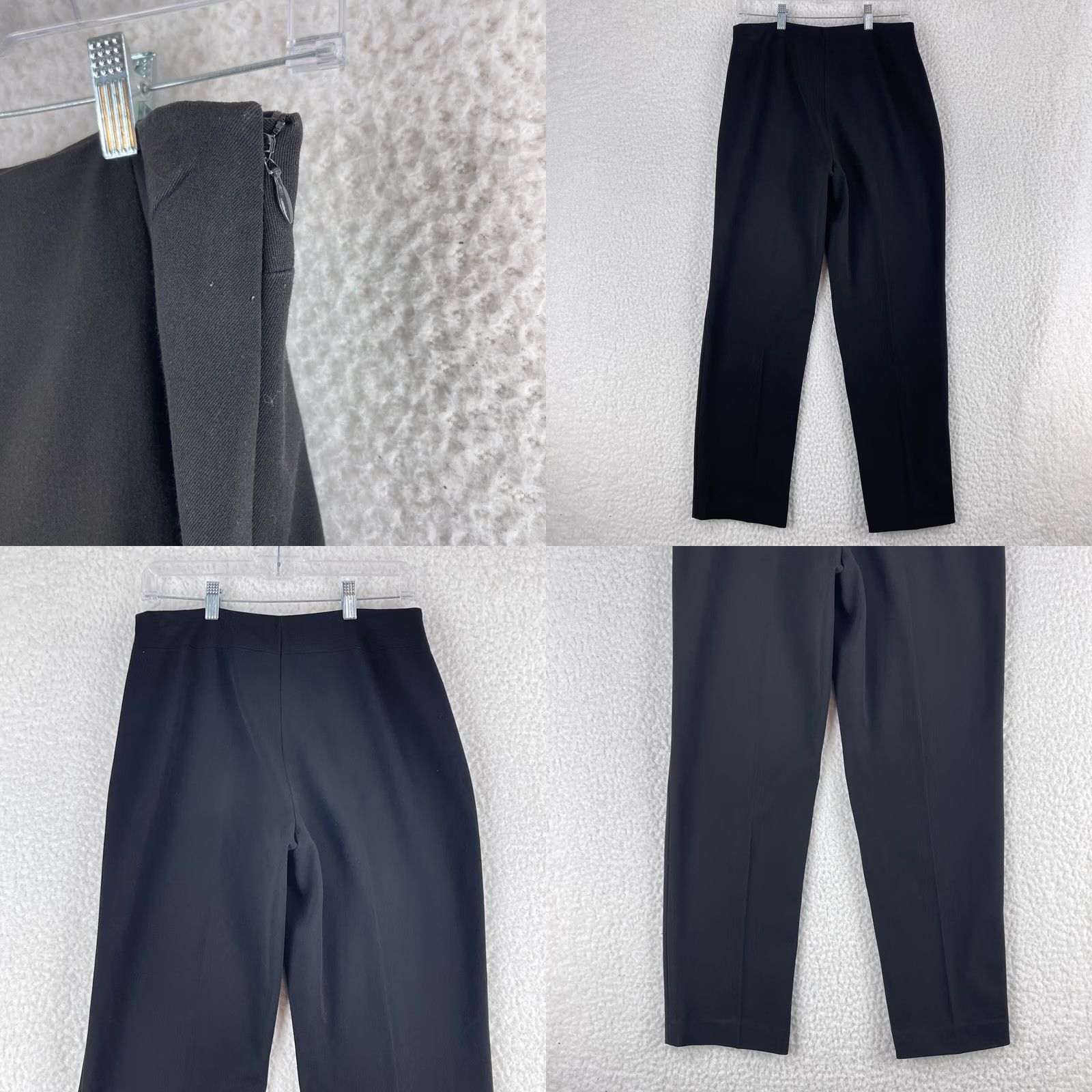 Saks Fifth Avenue Saks Fifth Avenue Black Dress Pants Womens Size 6 Straight Leg High-Rise Mid-Rise Pleated Pants Black XS? Size 28" / US 6 / IT 42 - 8 Thumbnail