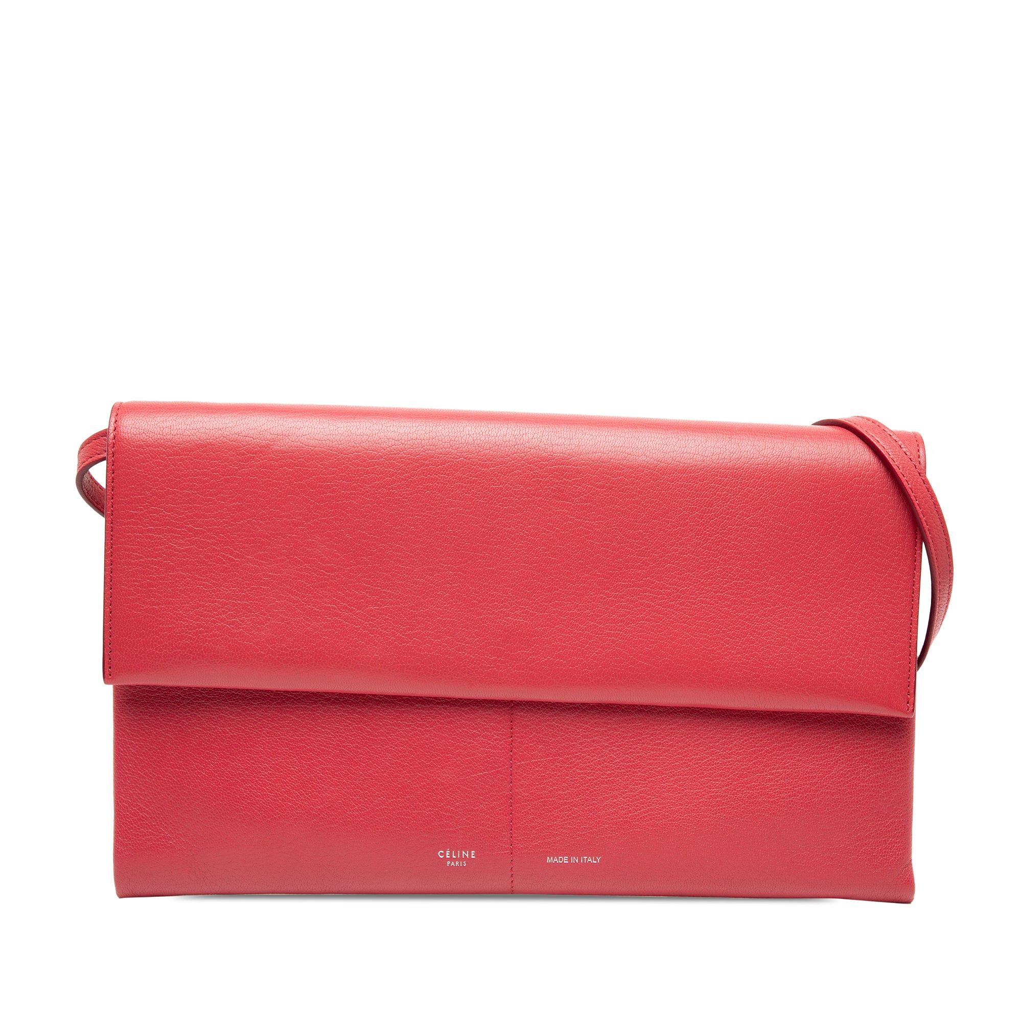 Celine Leather Folded Clutch On Strap Size ONE SIZE - 1 Thumbnail