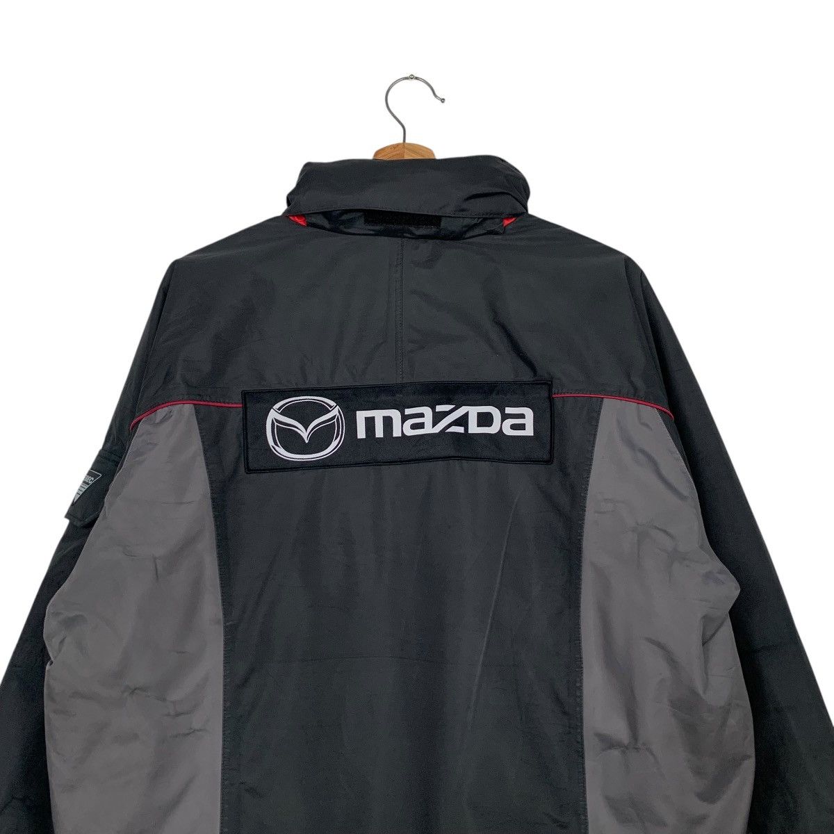 Japanese Brand MAZDA Big Logo Xebec Waterproof Jacket #2585-C117 Size US L / EU 52-54 / 3 - 11 Thumbnail