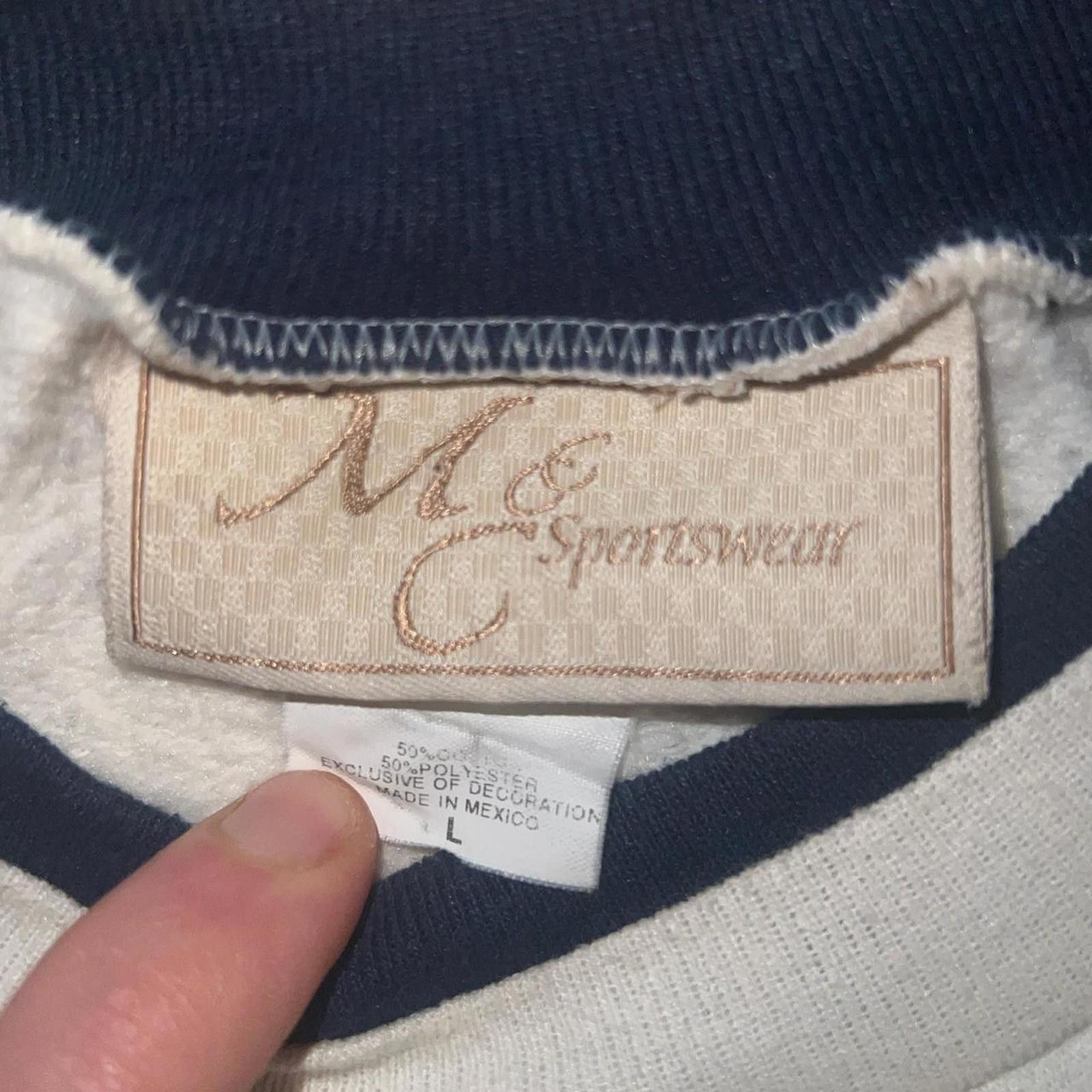 M.Cohen Vintage 90s “Love Faith Peace Joy” White Sweatshirt Size L / US 10 / IT 46 - 3 Thumbnail