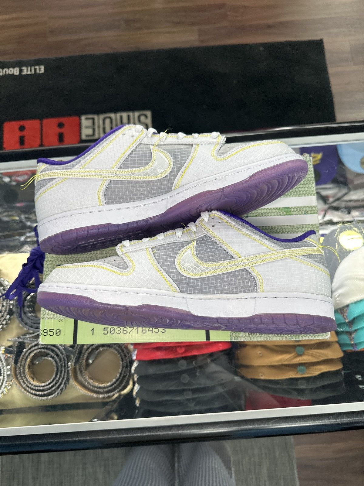 Nike Nike Dunk Low Union Passport Pack Court Purple Size US 12 / EU 45 - 5 Thumbnail