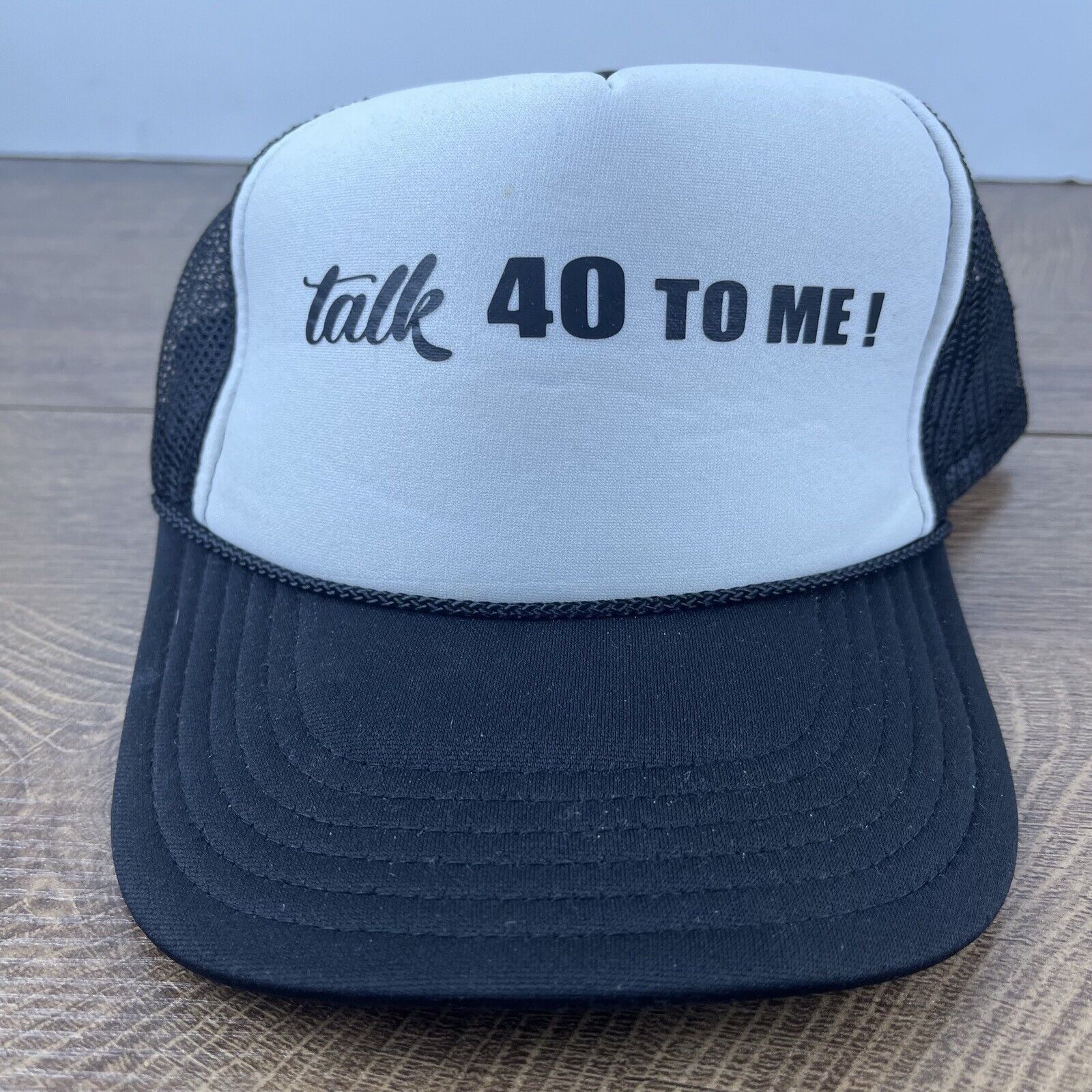 Other Talk 40 To Me Hat 40 Birthday Snapback Hat White Adjustable Size ONE SIZE - 1 Thumbnail
