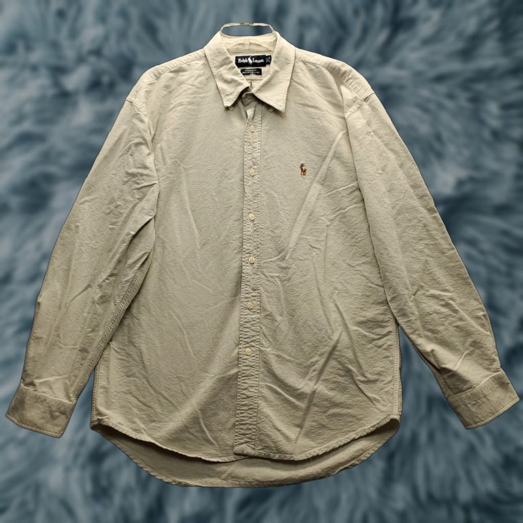 Ralph Lauren Ralph Lauren Dress Shirt Mens 17 Brown Oxford Long Sleeve Collared Button Down Shirt Mens Size 17 Brown Oxford Long Sleeve Collared Button Down Size 46R - 1 Thumbnail