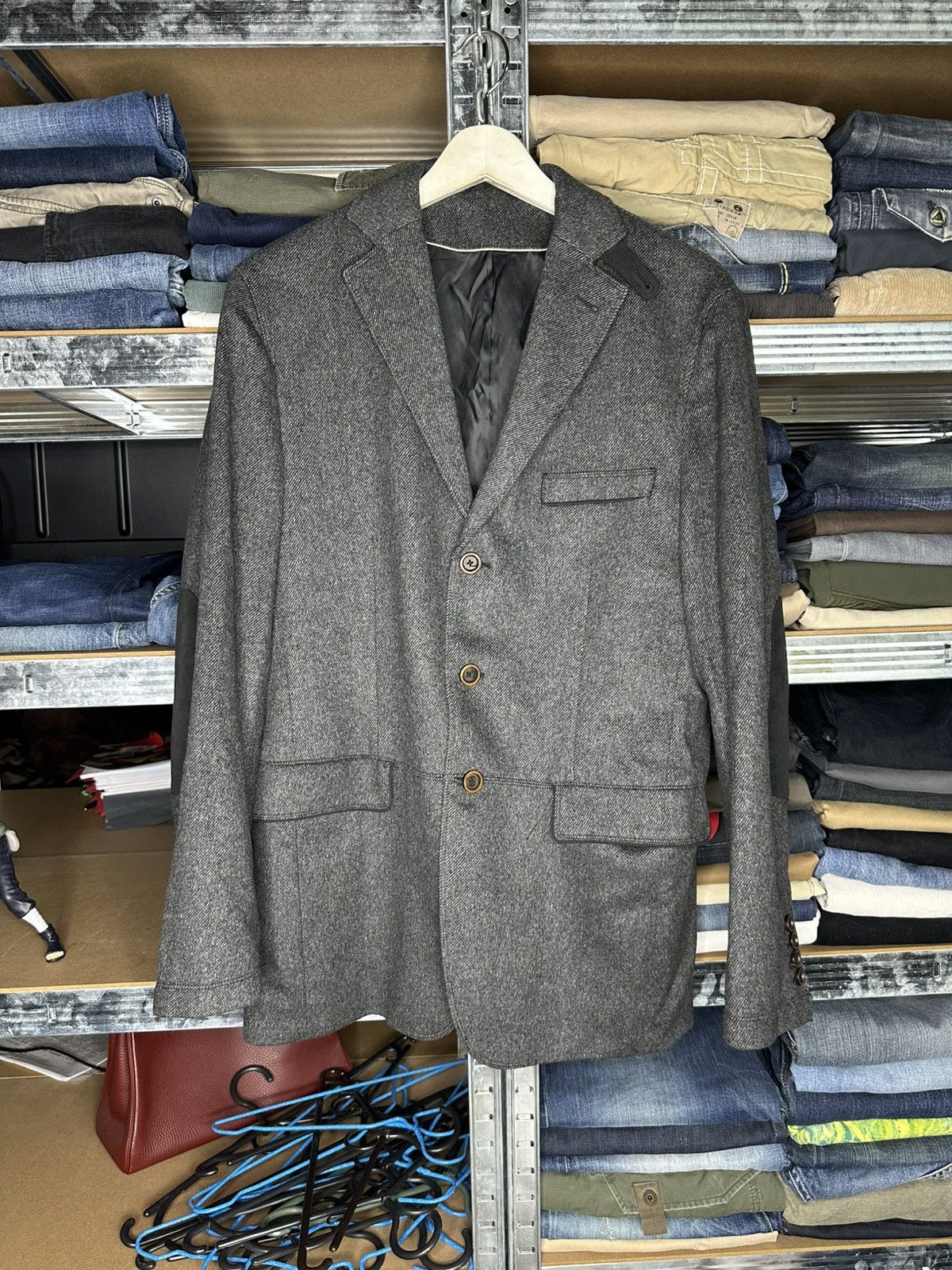 Balmain Balmain Grey Blazer Jacket Elbow Patches Size 48 Size 48R - 1 Thumbnail
