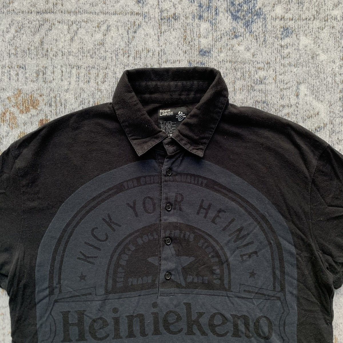 PPFM 2000s PPFM Big Printed Heineken Polo Shirt Size US L / EU 52-54 / 3 - 2 Thumbnail
