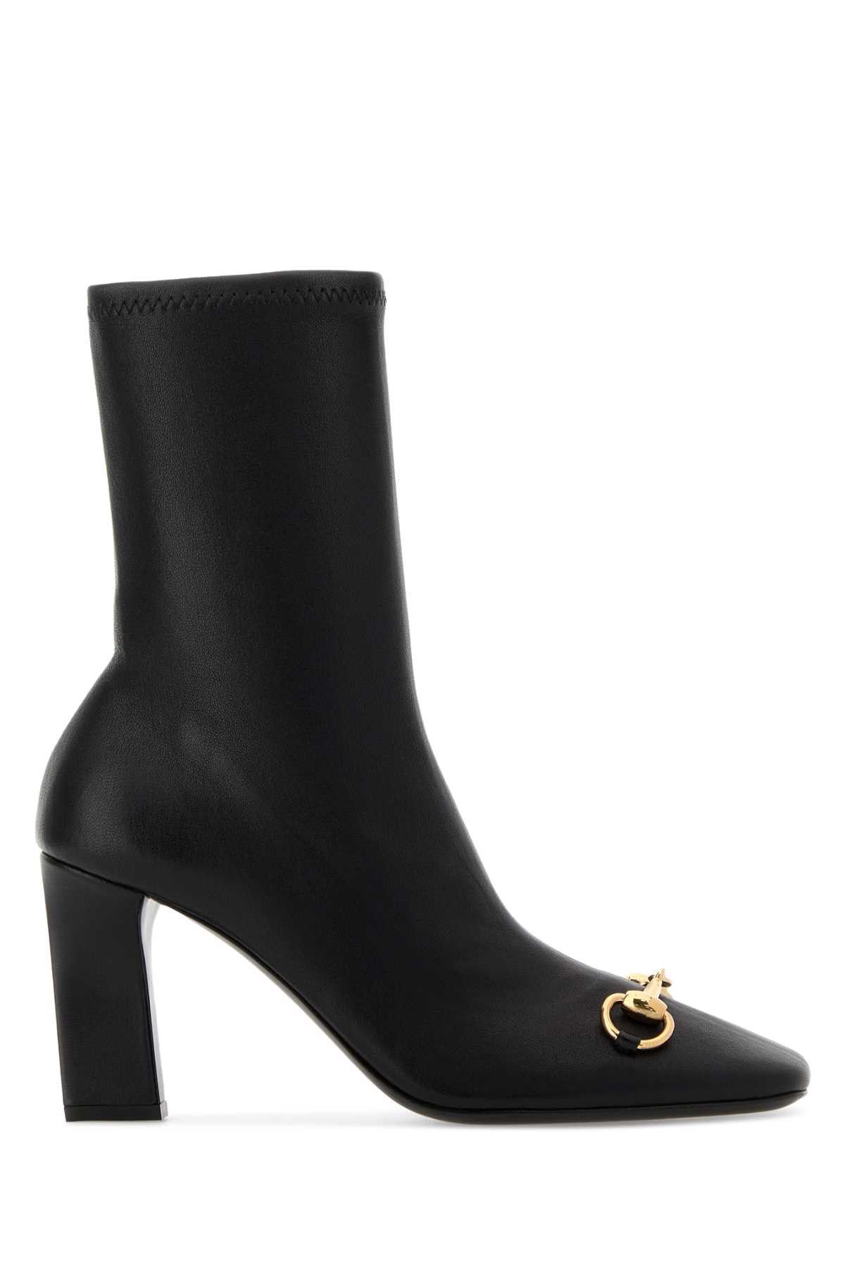 Gucci Black Leather Signora Ankle Boots Size US 10 / IT 40 - 1 Thumbnail