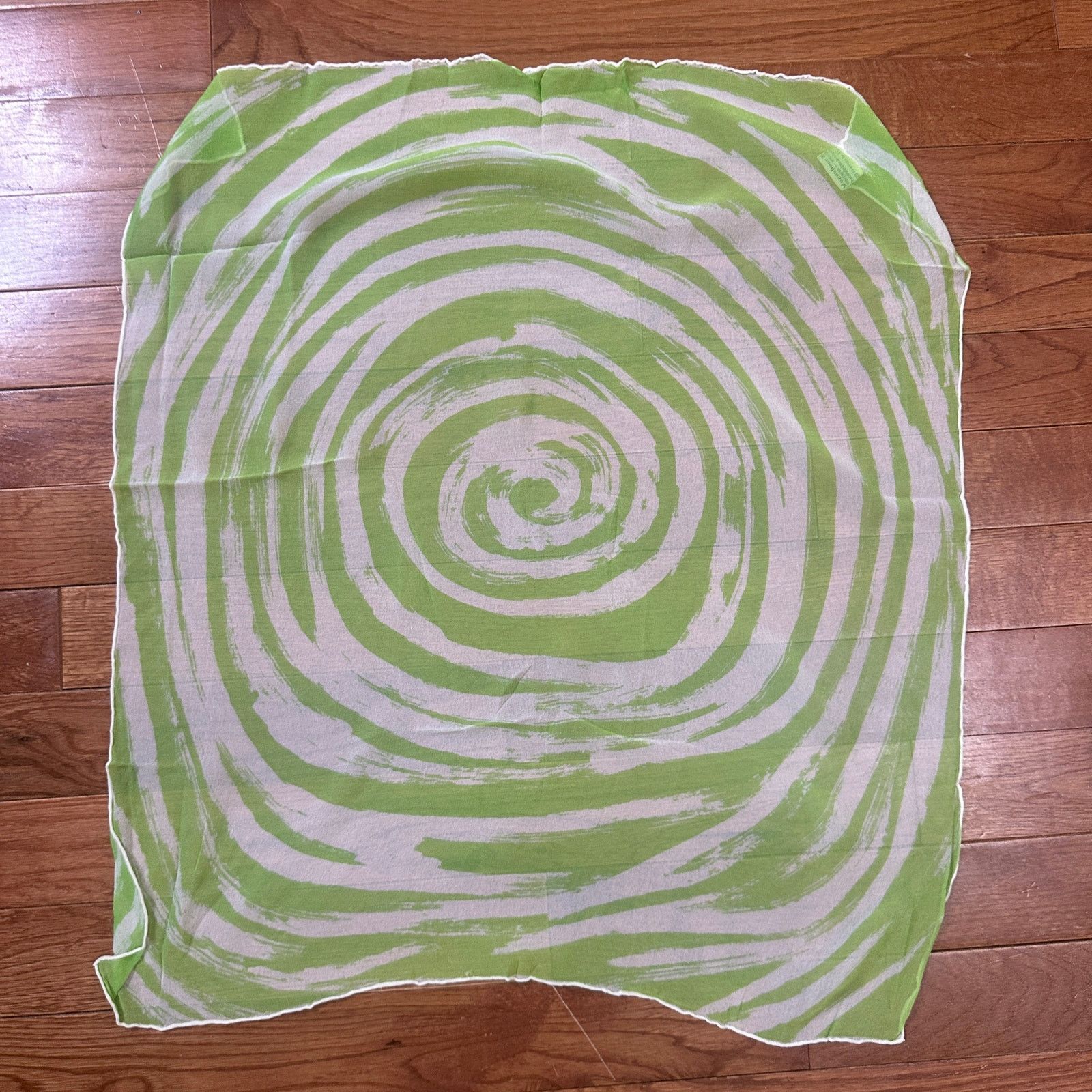 Vintage Vintage 60s Vera Neumann Ladybug Green Sheer Silk Scarf Size ONE SIZE - 4 Thumbnail