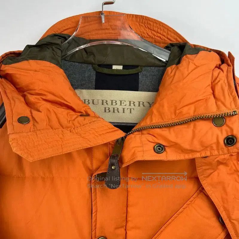 Burberry Burberry Orange Cotton Men's Puffer Jacket. Size US XL / EU 56 / 4 - 3 Thumbnail