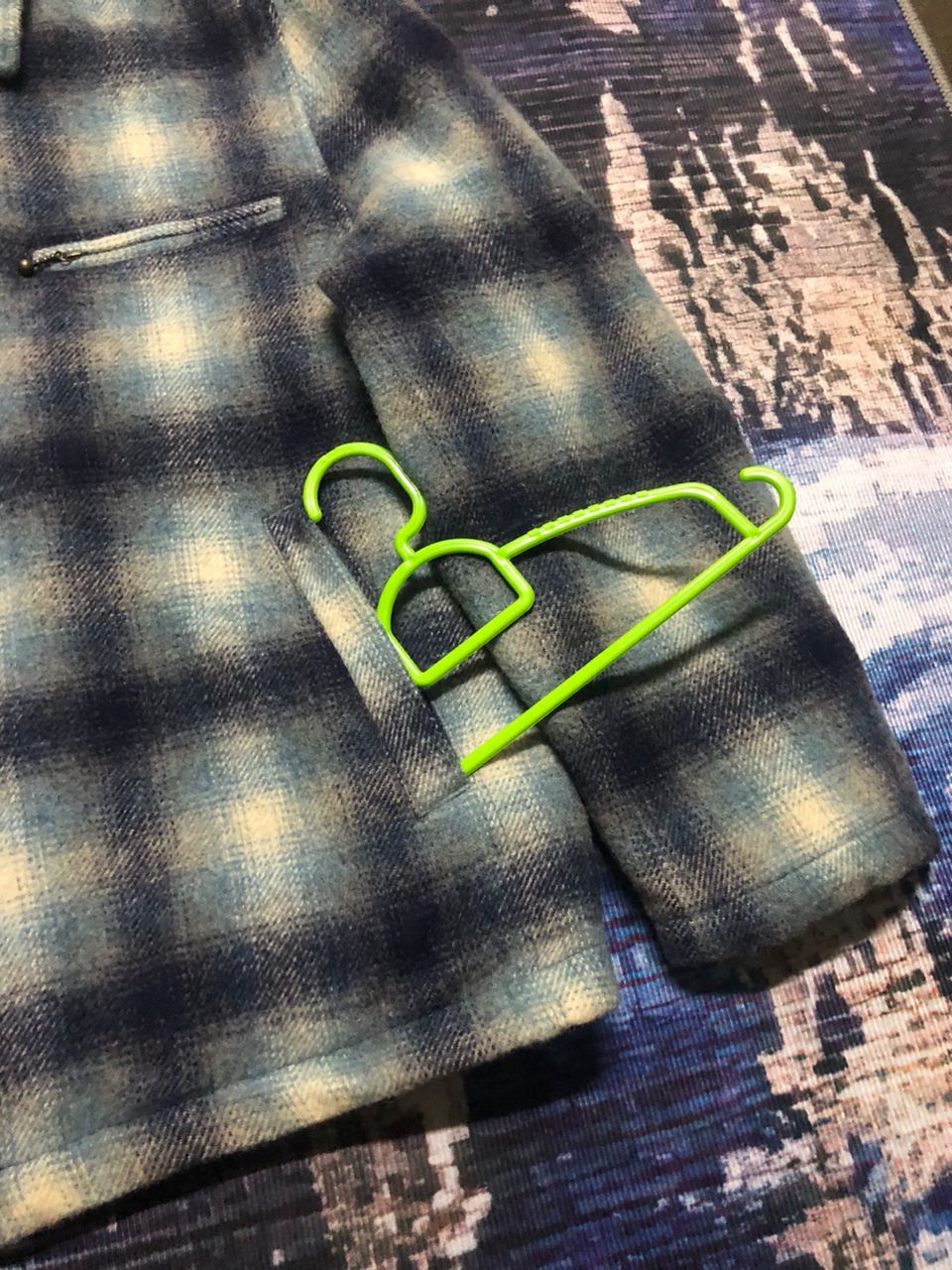 Japanese Brand Vintage Shadows Plaid Wool Flannel Zipper Jacket Size US M / EU 48-50 / 2 - 10 Thumbnail