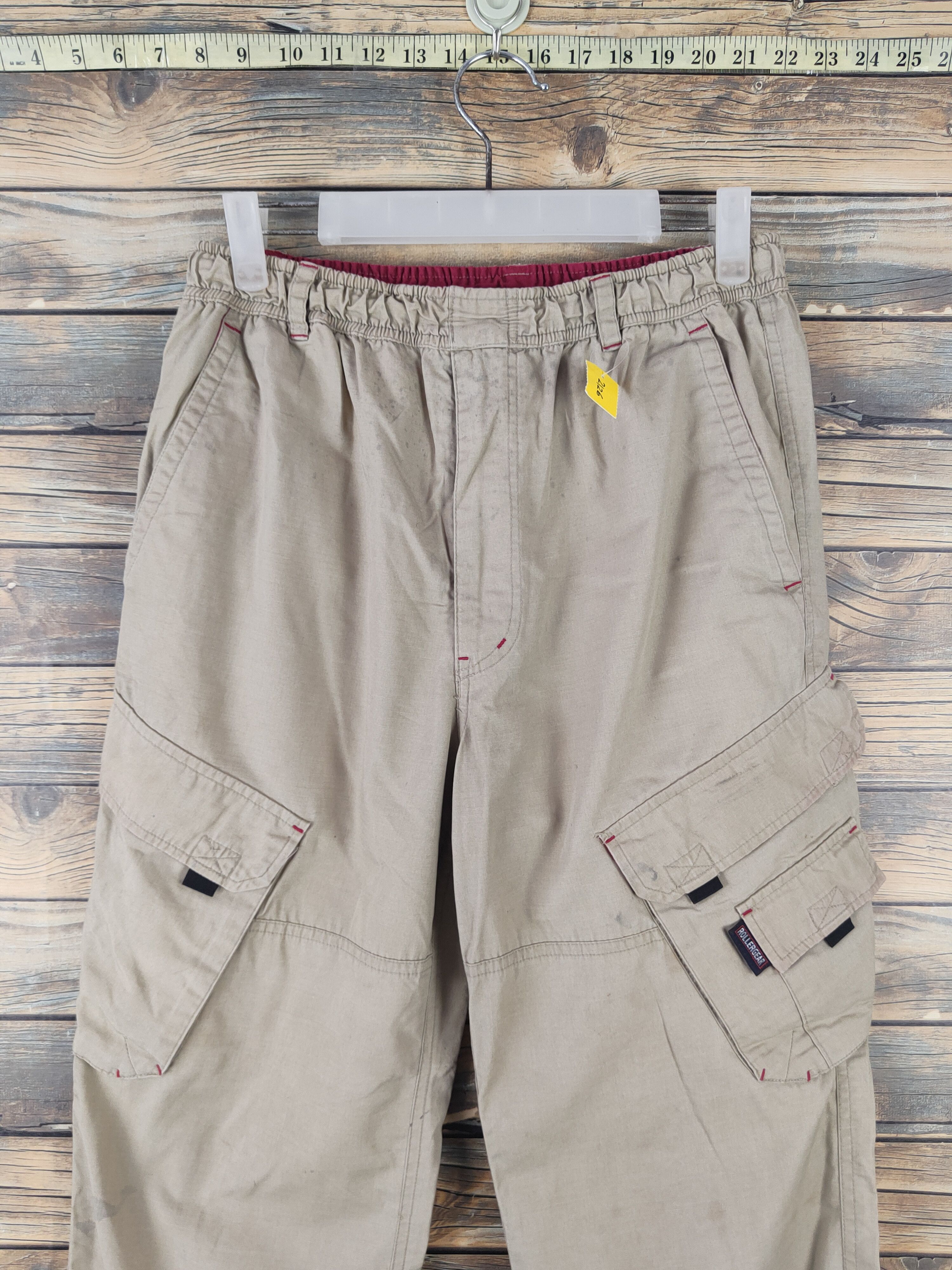 Japanese Brand DL Roller Gear Beige Multipocket Cargo Pants #2126 Size US 28 / EU 44 - 2 Thumbnail
