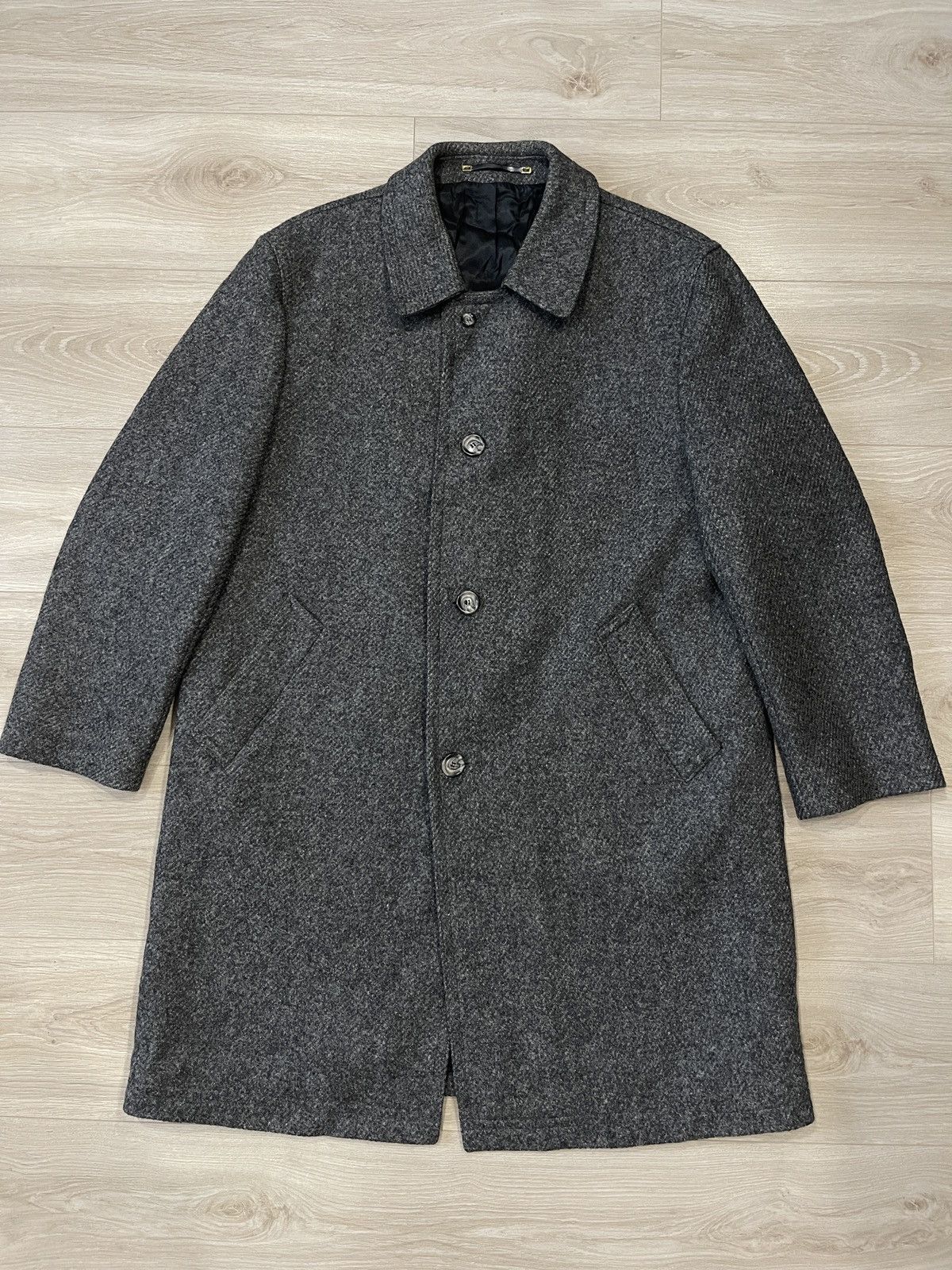 Vintage Vintage Sundermann Wool Overcoat Gray Tweed Kynoch Men's XXL Size US XXL / EU 58 / 5 - 12 Thumbnail