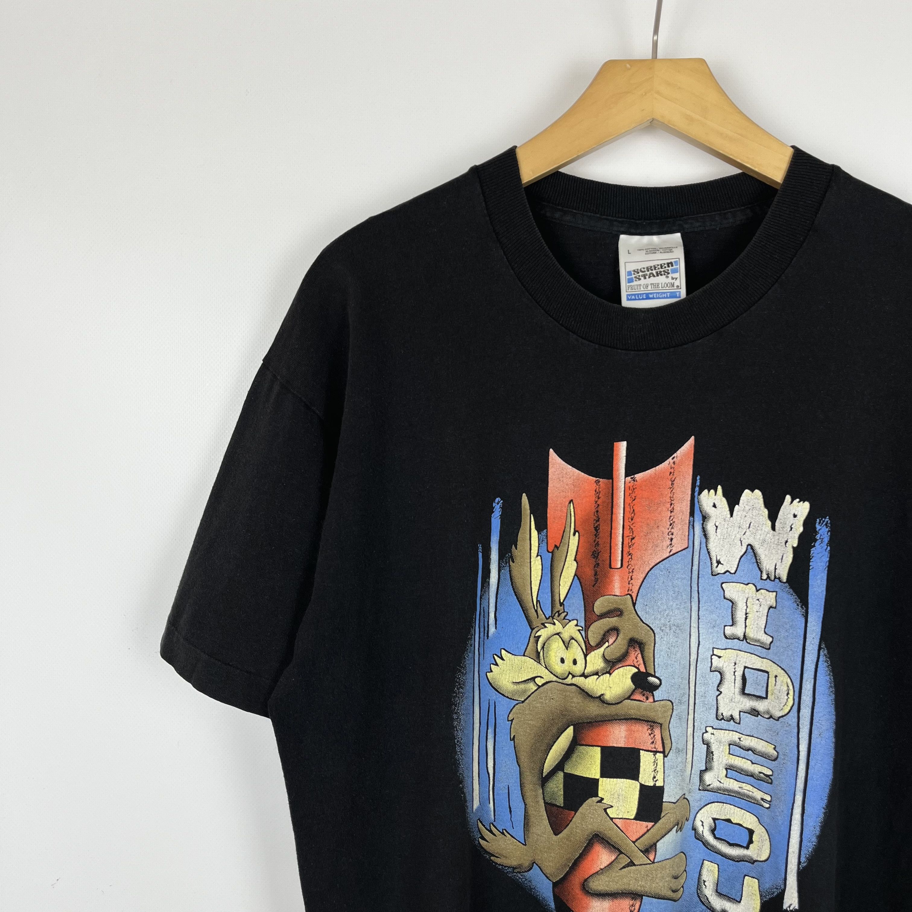 Warner Bros Vintage Warner Bros Wile E Coyote Cartoon T Shirt 1998 Size US L / EU 52-54 / 3 - 5 Thumbnail