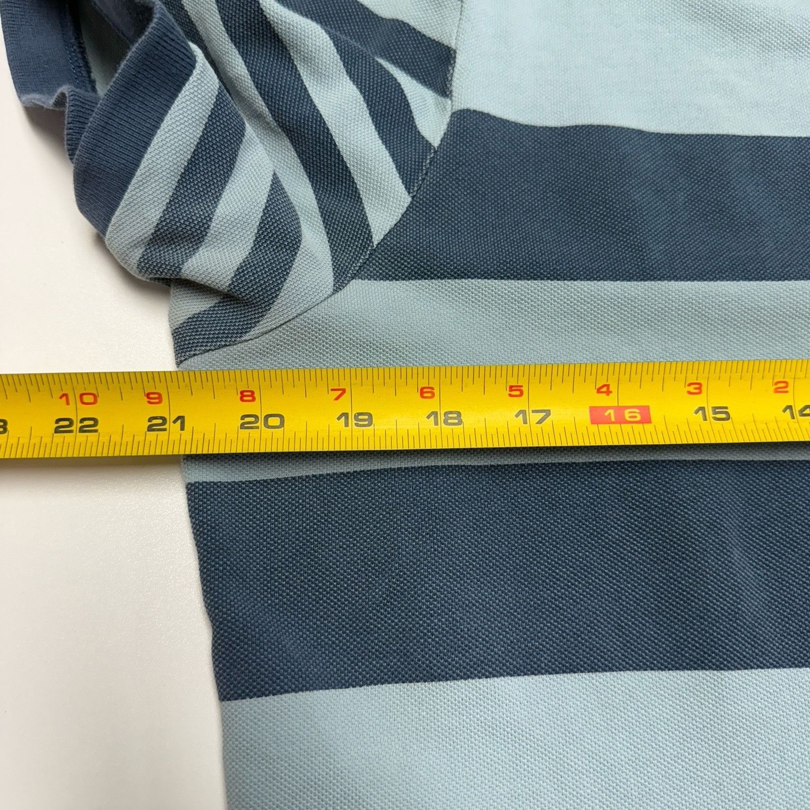 Burberry Burberry Brit Striped Collared Shirt Mens XL Blue Embroidere Size US XL / EU 56 / 4 - 8 Thumbnail