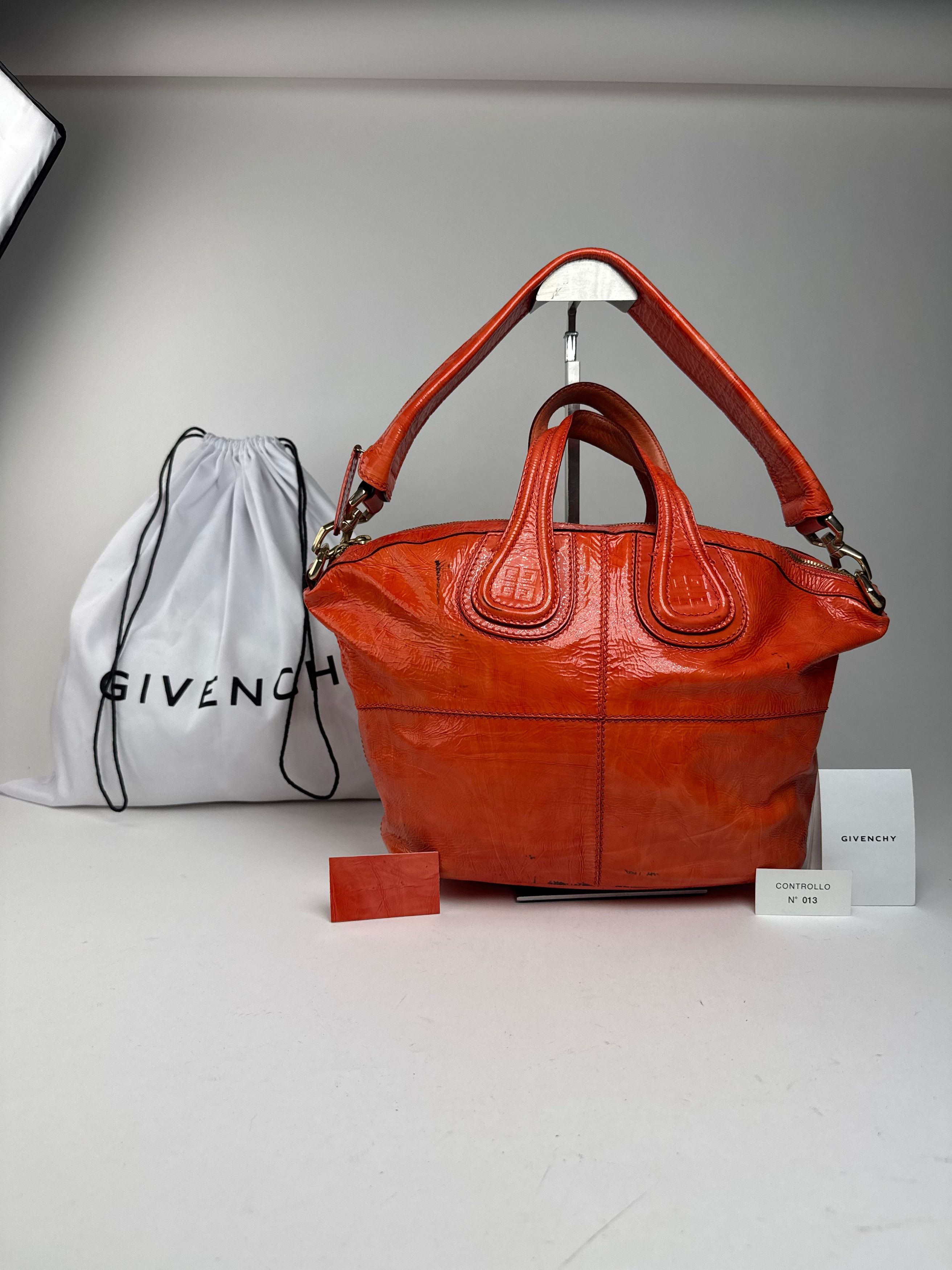 Givenchy Vintage Nightingale 2 way patent leather bag Orange Size ONE SIZE - 1 Thumbnail