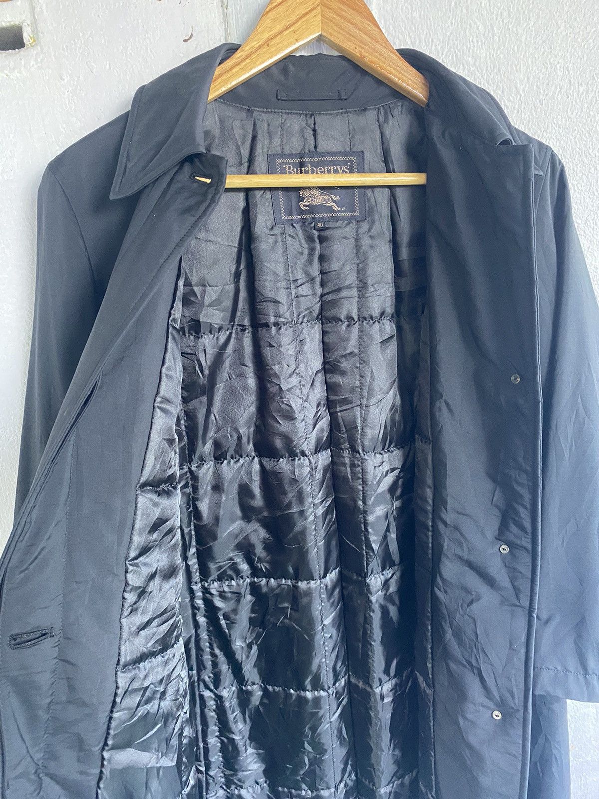Burberry × Designer × Vintage Vintage Burberry Coat Trench Jacket Quilted Lining Size L / US 10 / IT 46 - 12 Thumbnail