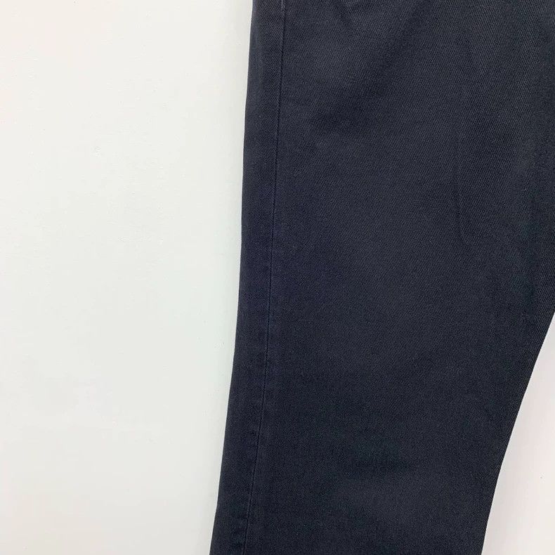 Balenciaga Balenciaga Black leather and cotton wide-leg casual denim Size US 31 - 4 Thumbnail