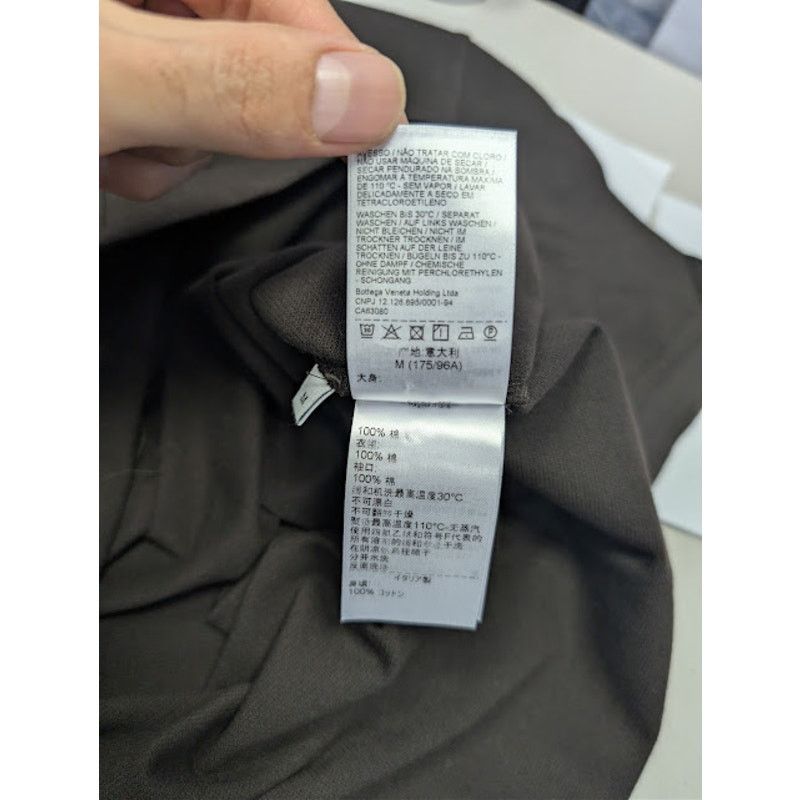 Bottega Veneta o1rshd1 New Dry Piquet Cotton Polo Shirt in Fondente Size US M / EU 48-50 / 2 - 19 Thumbnail