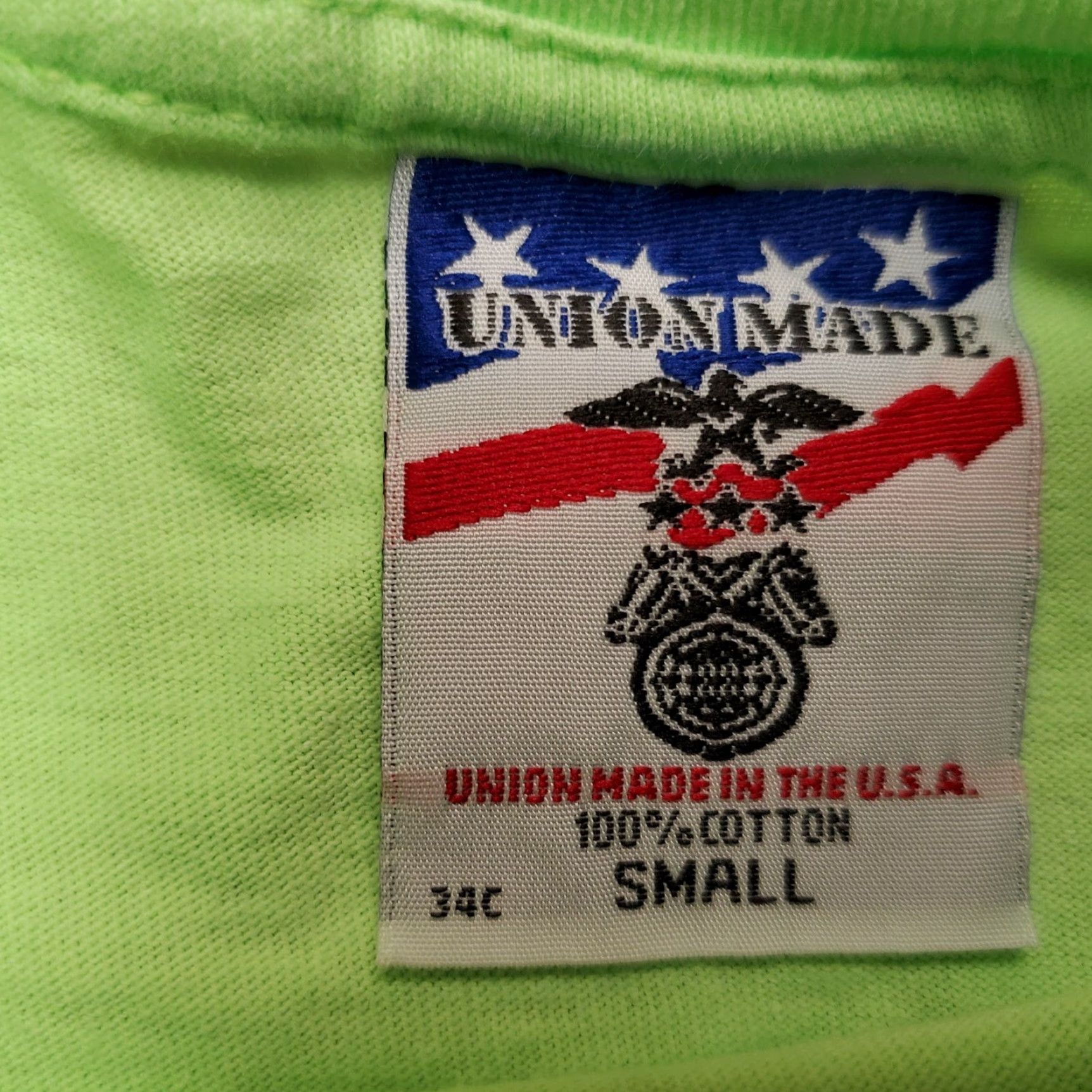 Vintage Vintage Union Made Shirt Womens Small Green Short Sleeve Crewneck 90s USA Trades Cotton T-Shirt Womens Size S / US 4 / IT 40 - 5 Thumbnail