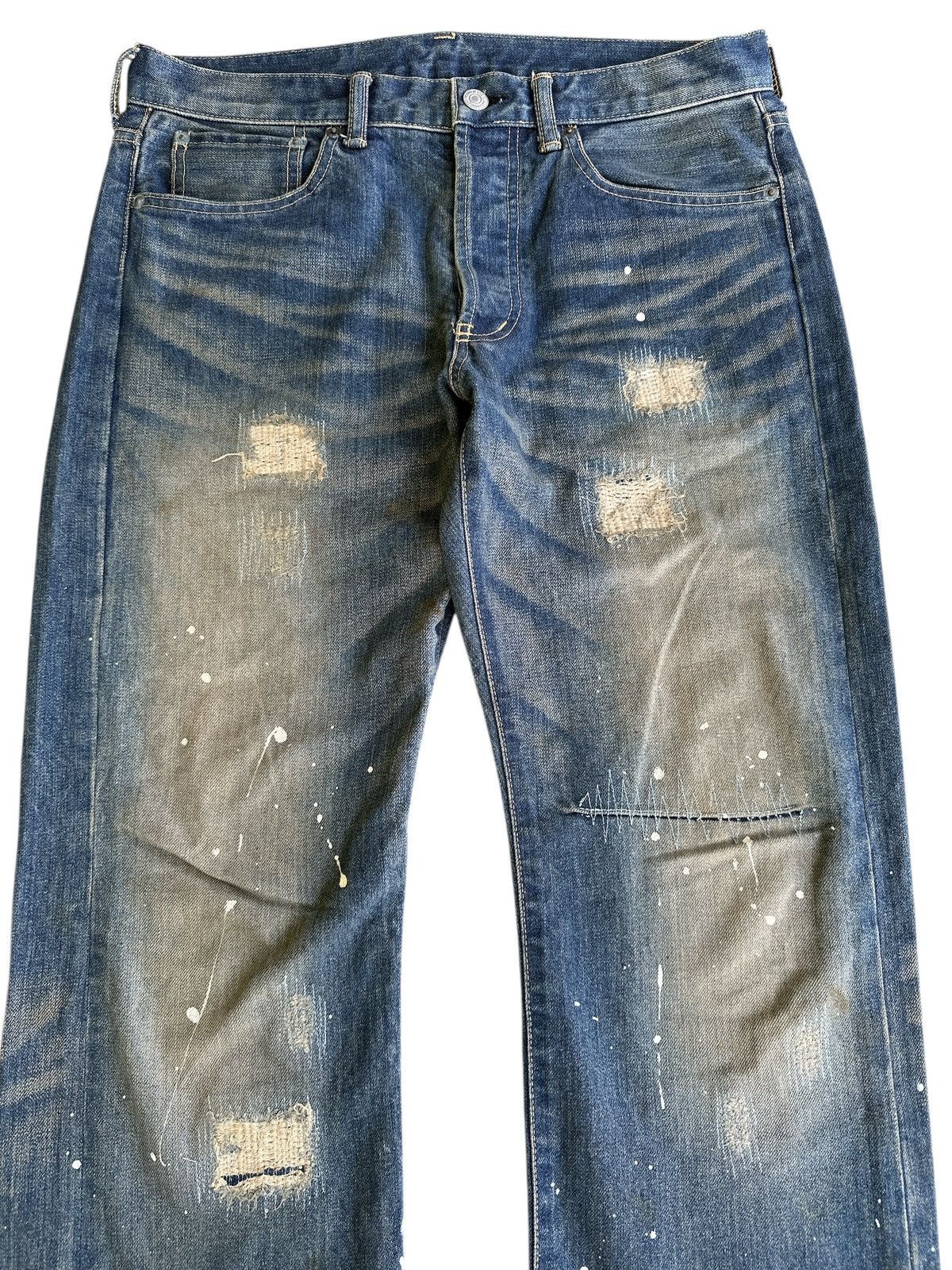 Japanese Brand Takeo Kikuchi Distress Honeycomb .. Size US 34 / EU 50 - 3 Thumbnail