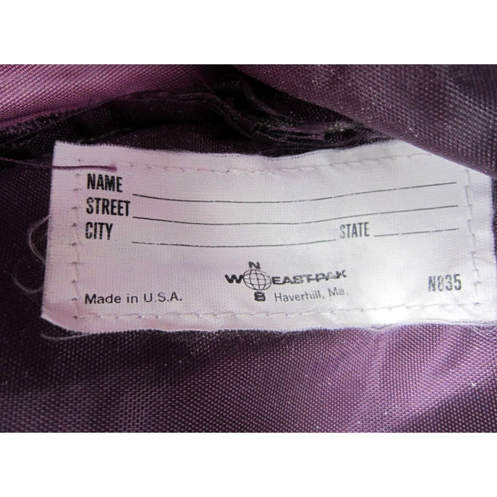 Eastpak VINTAGE Eastpak Backpack Womens Purple School Travel Bag Outdoor Made In USA Backpack Womens Medium Purple 80s School Mens Womens Size ONE SIZE - 6 Thumbnail