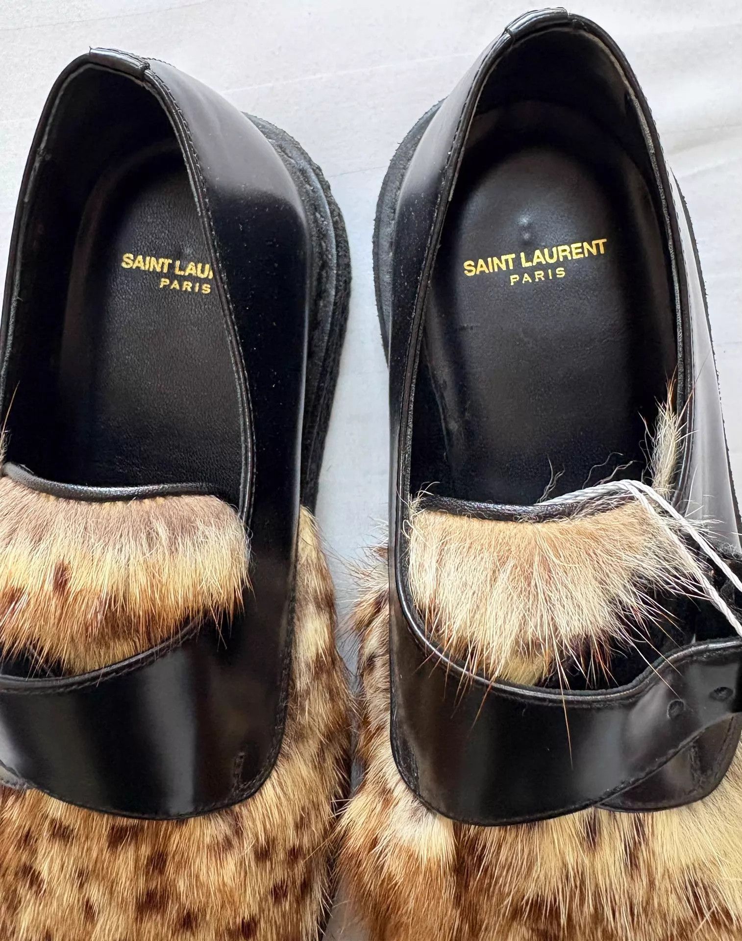 Saint Laurent Paris SLP Saint Laurent Leopard Fur Paneled Loafer 38 EU Size US 7.5 / IT 37.5 - 5 Thumbnail