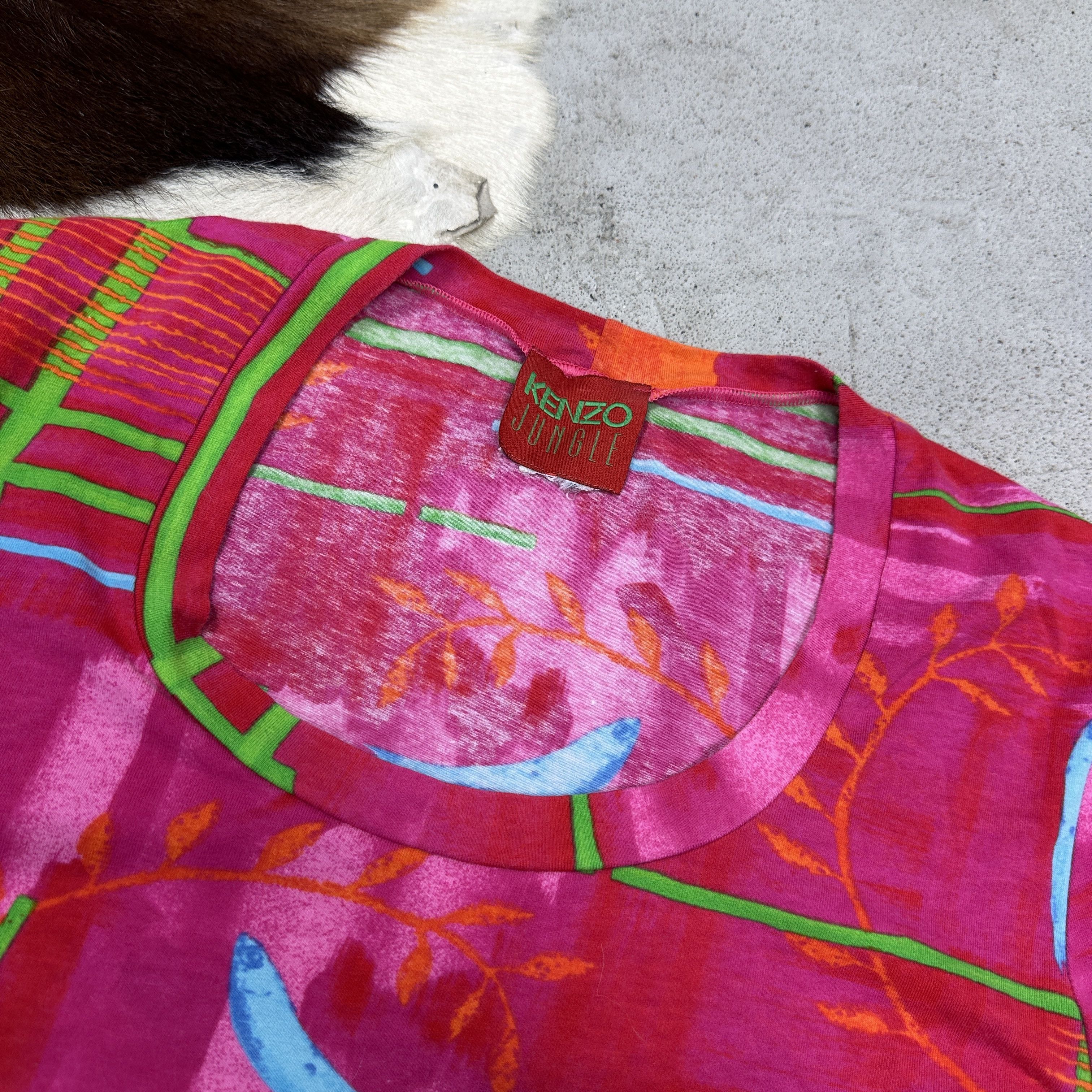 Kenzo Vintage Preppy Casual Kenzo Jungle Sardines 00s T-shirt Size S / US 4 / IT 40 - 4 Thumbnail