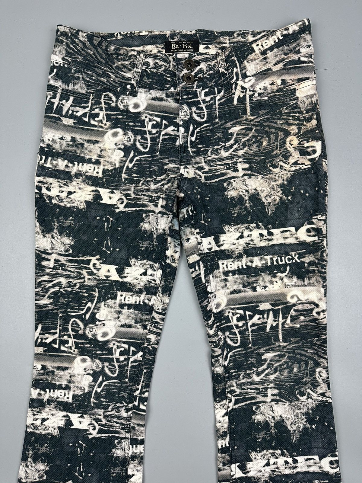 If Six Was Nine × Le Grande Bleu (L.G.B.) 🔥Sick🔥Vintage Batsu Full Printed Flared Pants Size US 32 / EU 48 - 5 Thumbnail