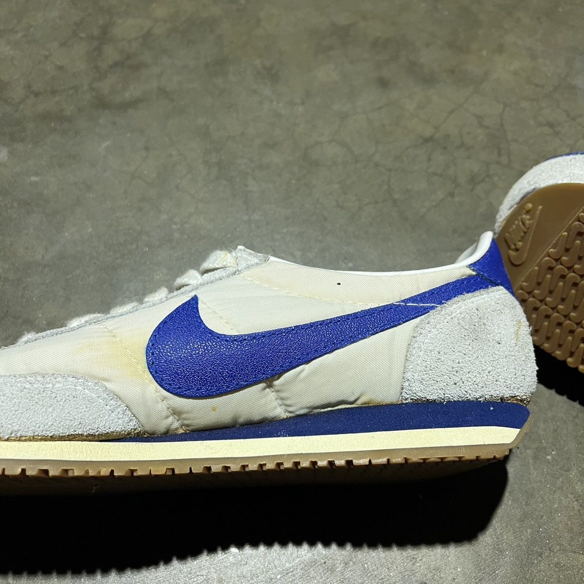 Nike × Vintage Vintage 80s Nike Cortez Cream/Blue Leather Suede Shoes Size US 6.5 / EU 39-40 - 3 Thumbnail