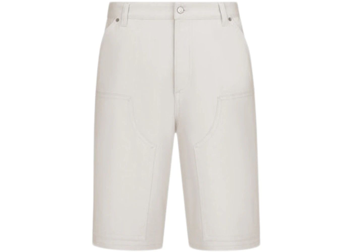 Image of Dior O1W1Db10324 Cd 1947 Carpenter Bermuda Shorts In Ecru, Men's (Size 30)