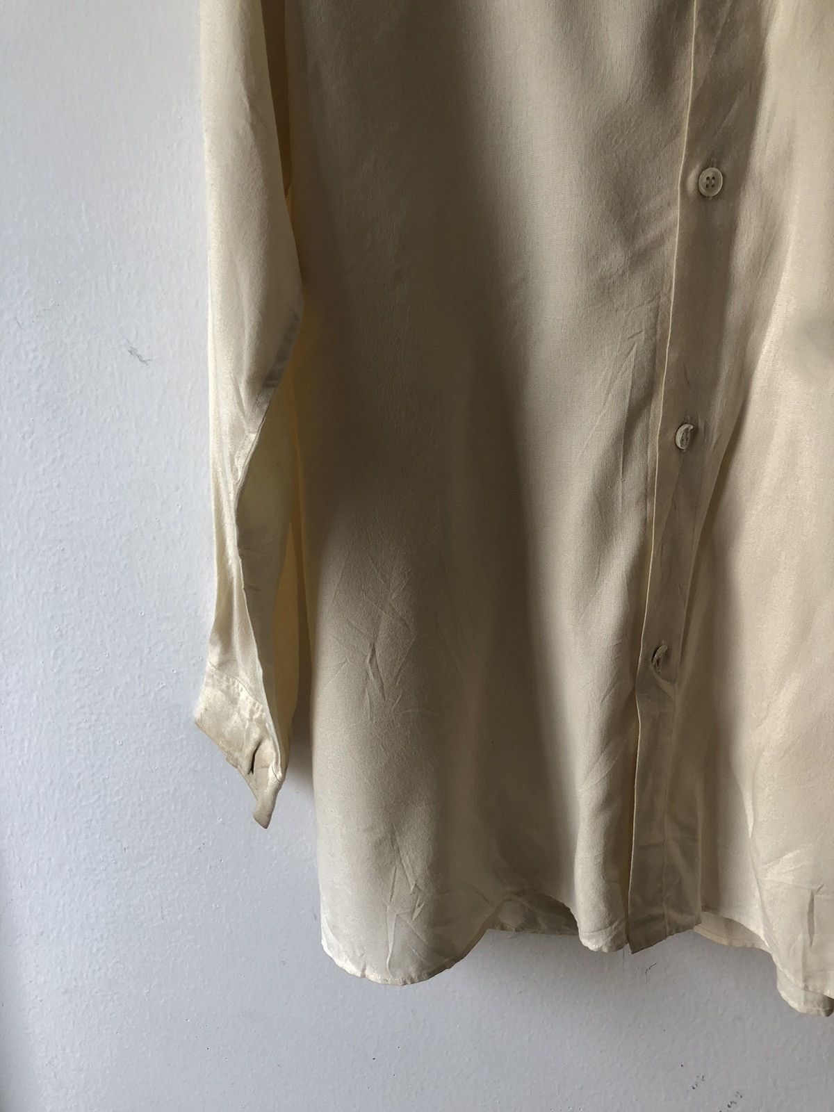 Yohji Yamamoto Pour Homme cream rayon shirt Size US M / EU 48-50 / 2 - 3 Thumbnail