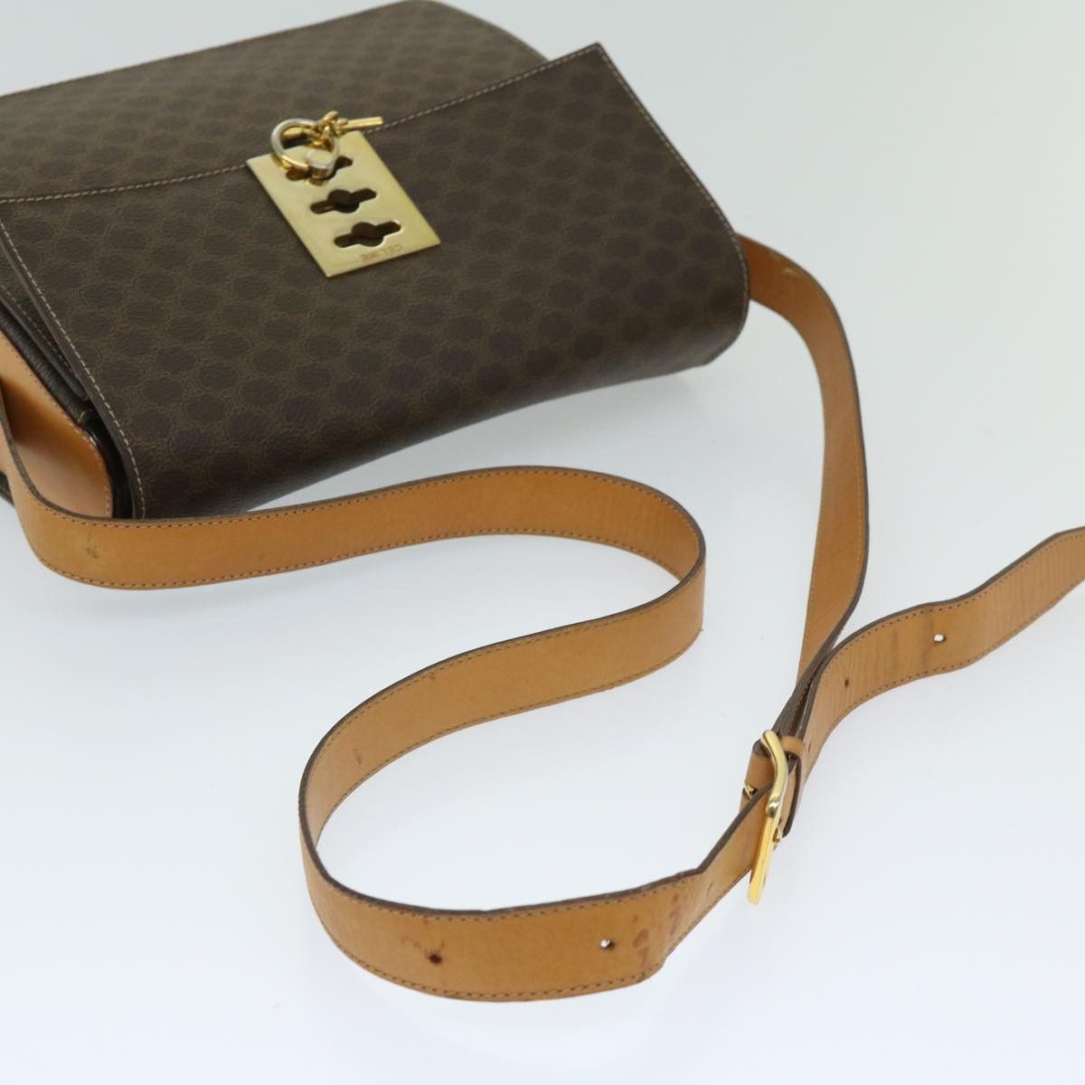 Celine CELINE Macadam Canvas Shoulder Bag Pvc Brown Size ONE SIZE - 7 Thumbnail