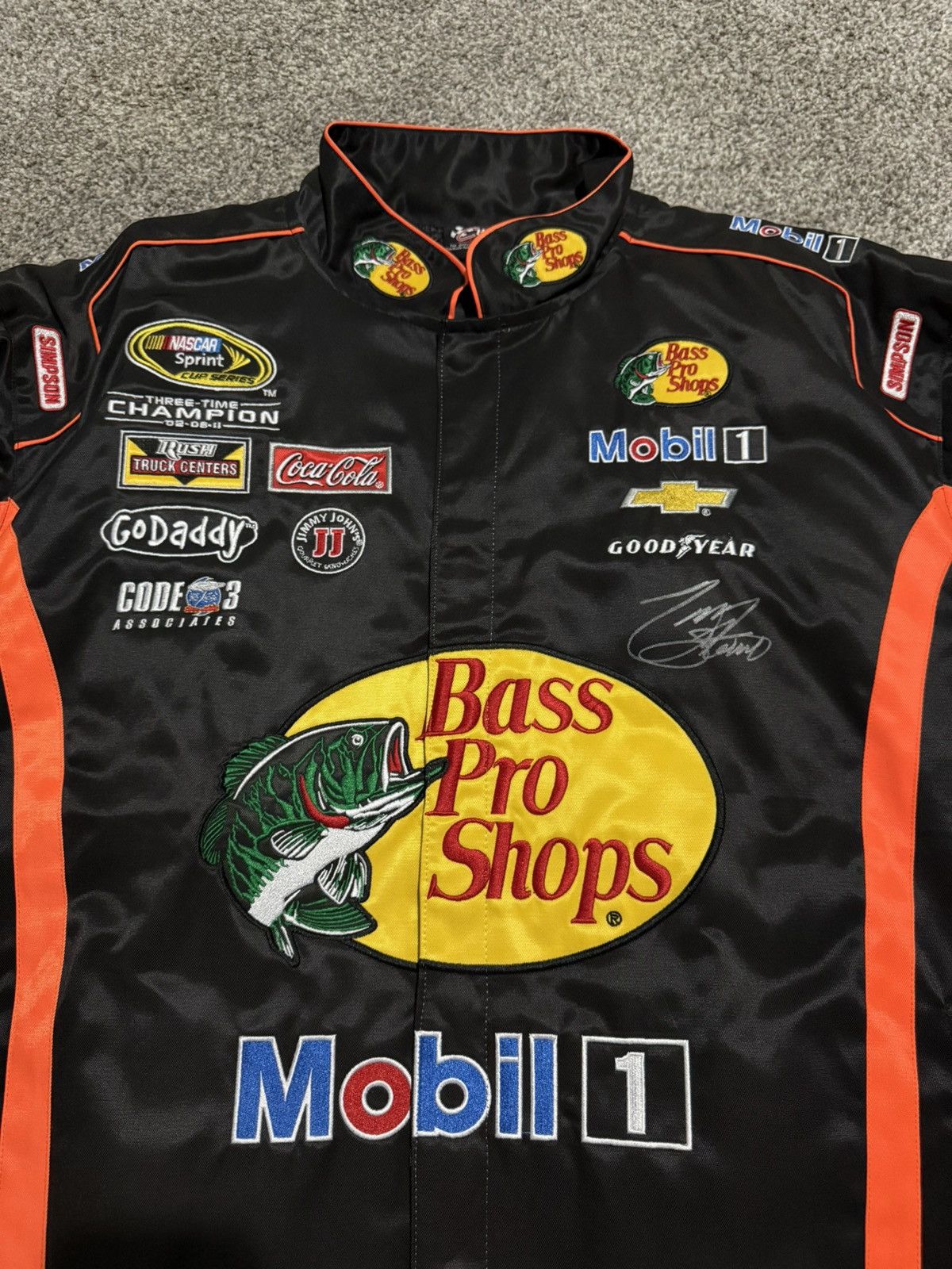 Bass Pro Shops Autographed Tony Stewart Bass Pro Shops Nascar Jacket Size US XL / EU 56 / 4 - 3 Thumbnail