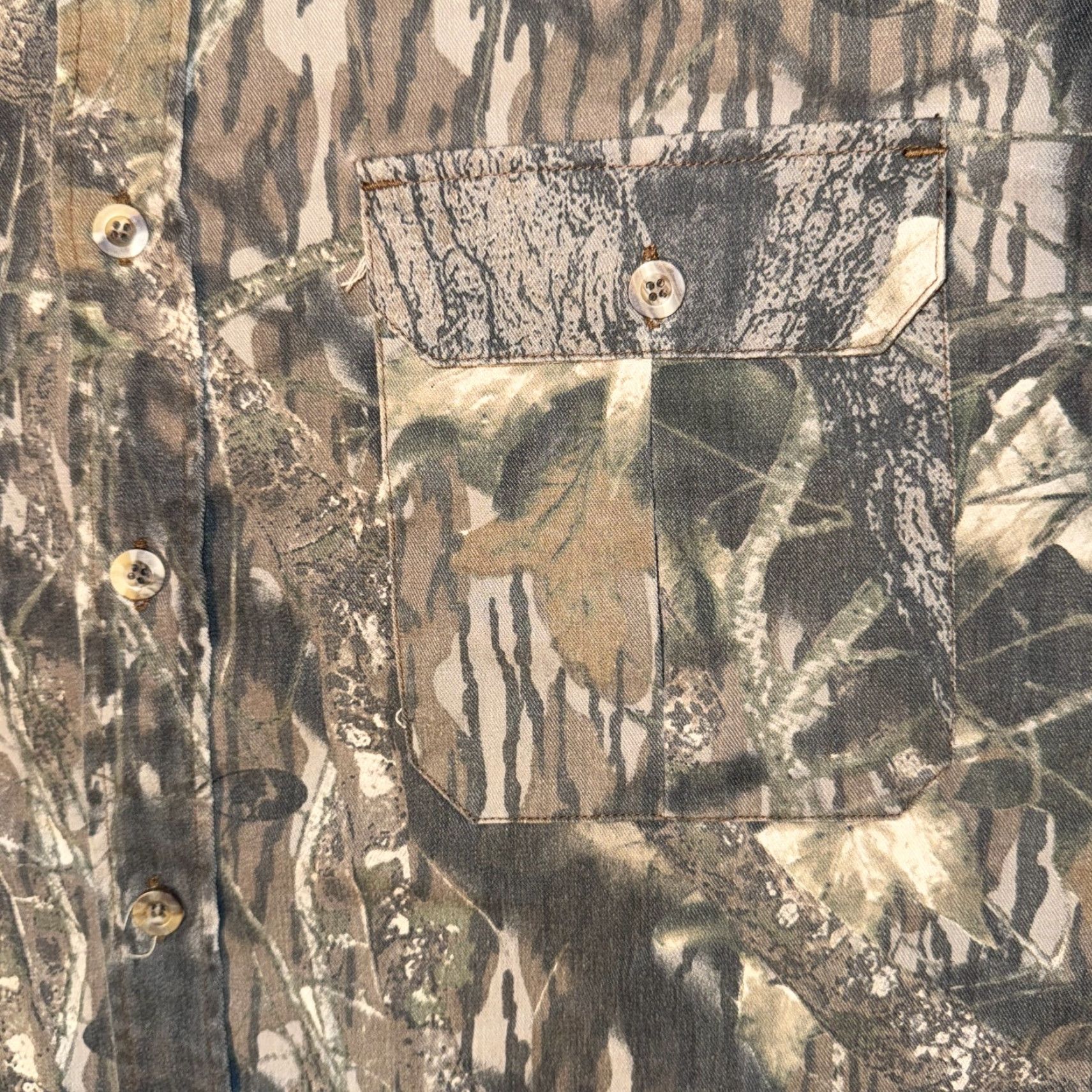 Jerzees VINTAGE Jerzees Outdoors Shirt Mens L Mossy Oak Camouflage Long Sleeve Button-Up Size US L / EU 52-54 / 3 - 3 Thumbnail